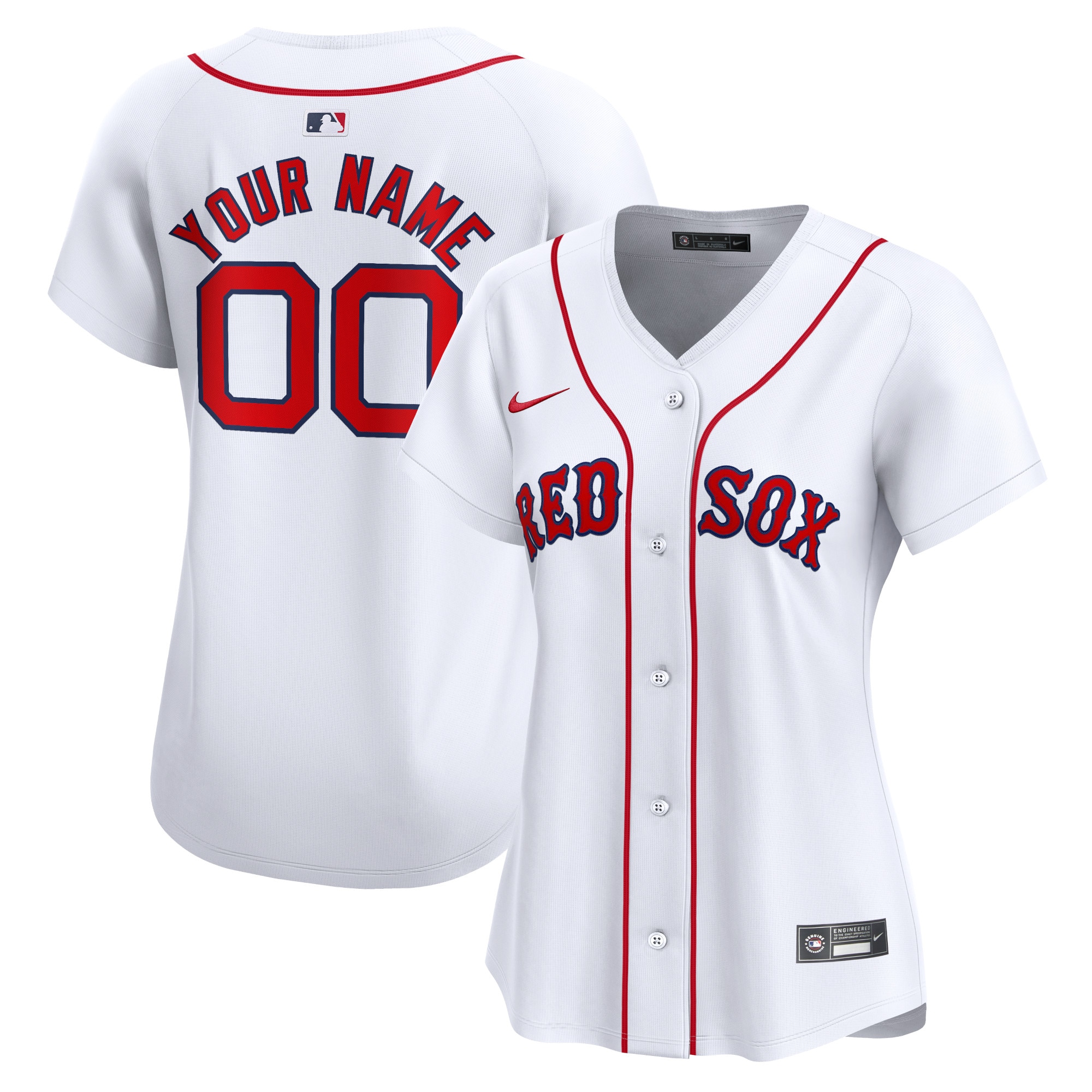 Boston Red Sox Women's Home Limited Custom Baseball Jersey - White