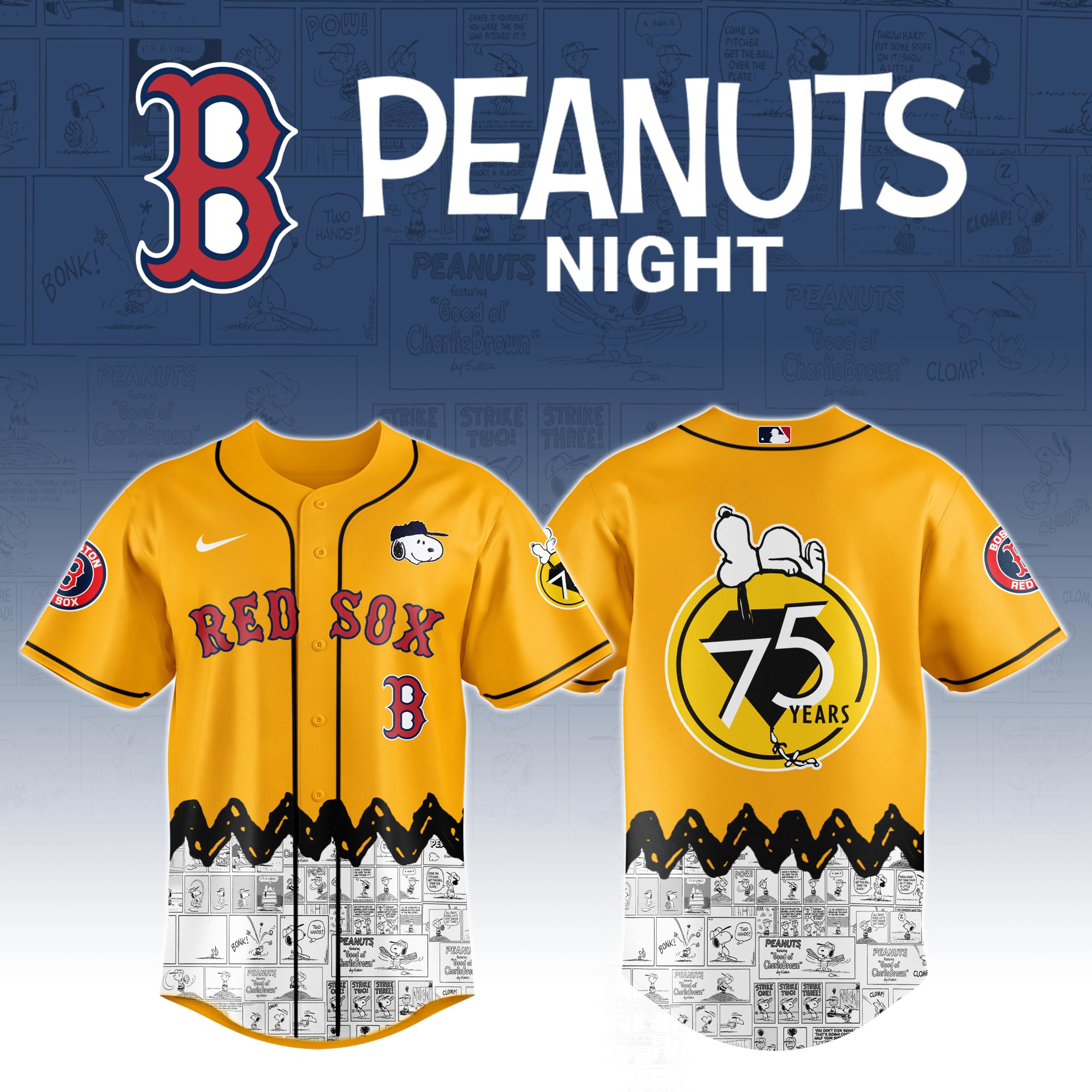 Boston Red Sox X Peanuts Night Jersey 2025