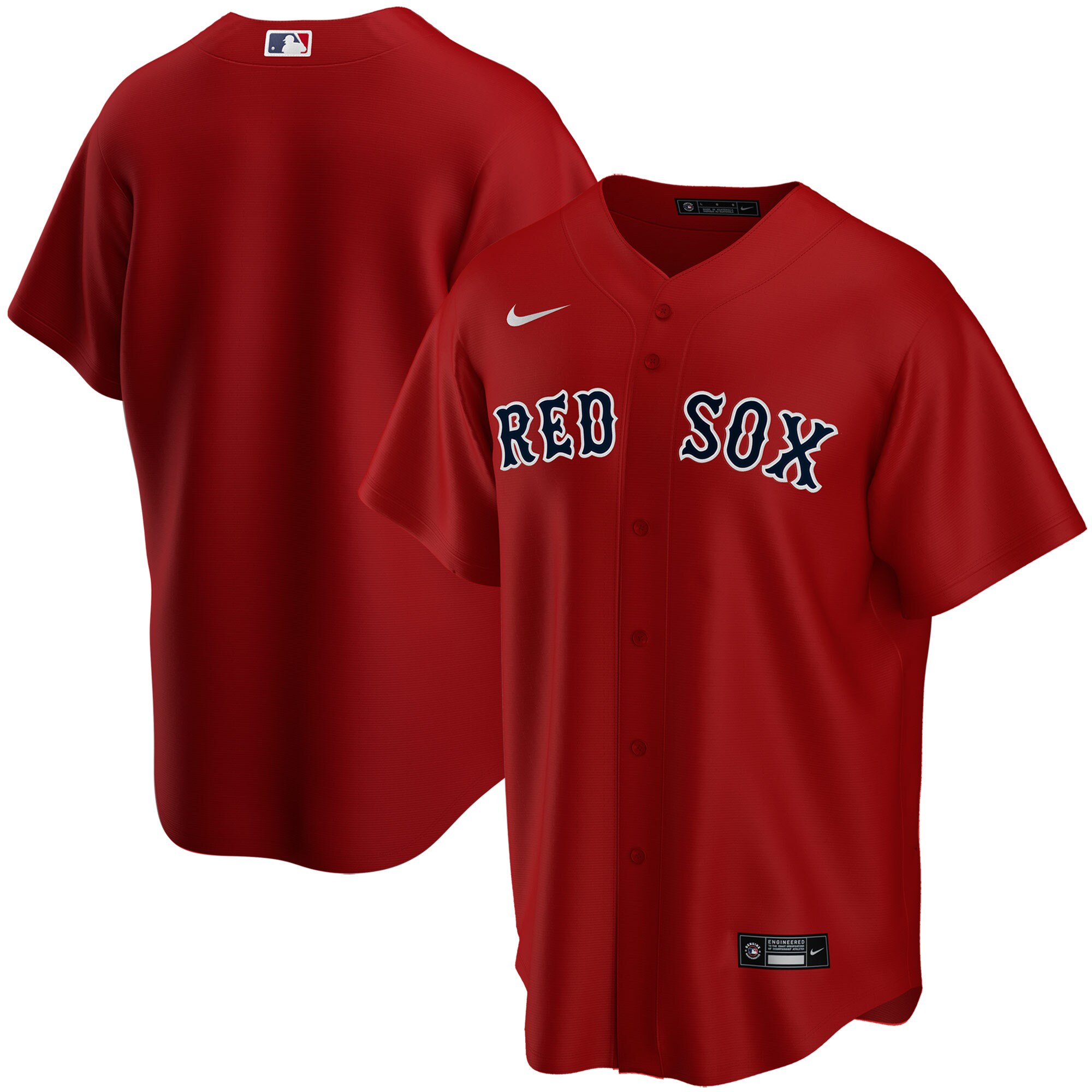 Alternative view of Boston Red Sox Youth Alternate Replica Team Baseball Jersey - Red