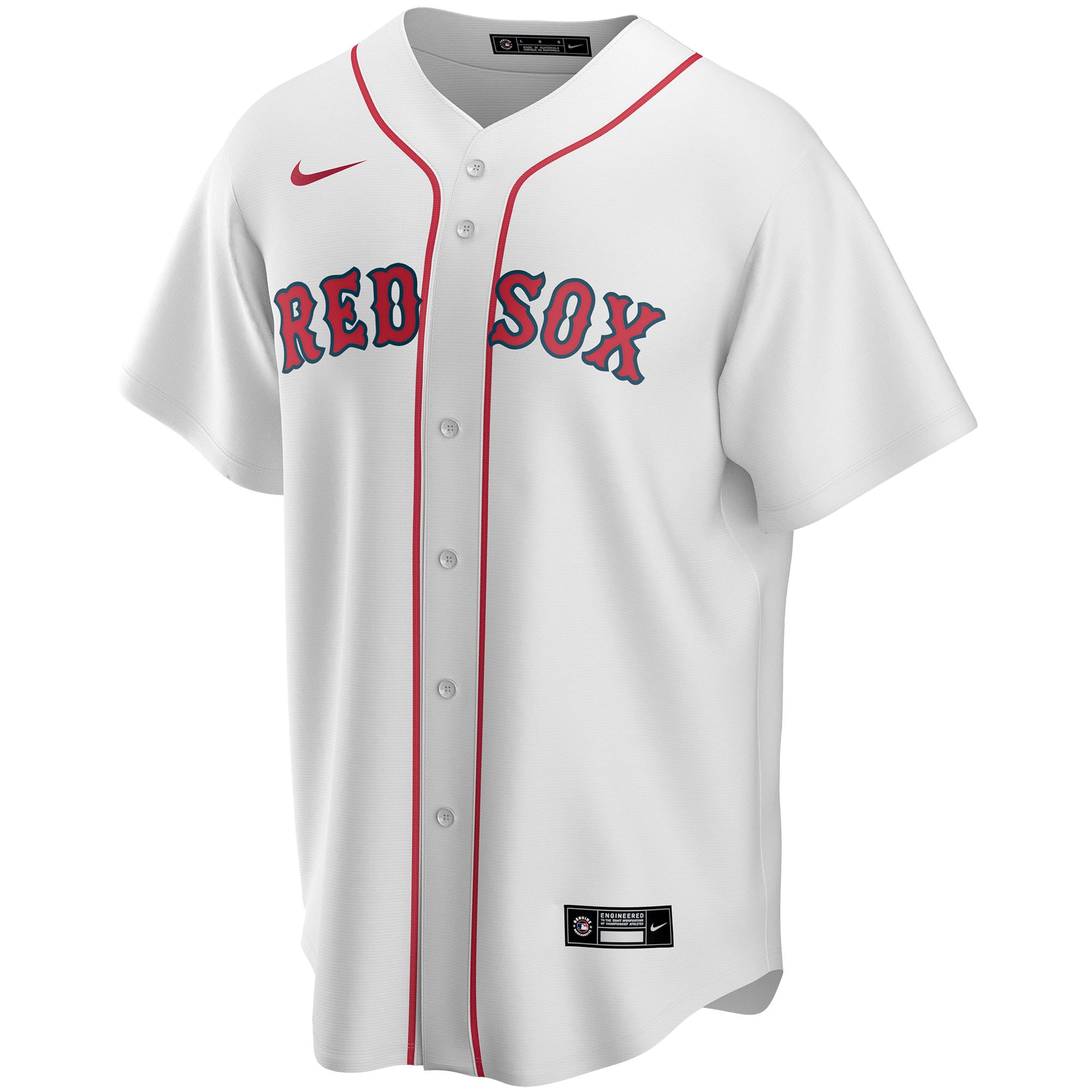 Alternative view of Boston Red Sox Youth Home Replica Custom Jersey - White