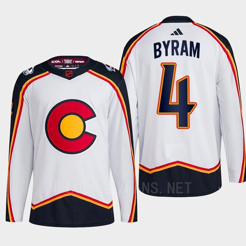 Bowen Byram 4 Reverse Retro 2.0 2022 Colorado Avalanche White Hockey Jersey Primegreen - JS967 
