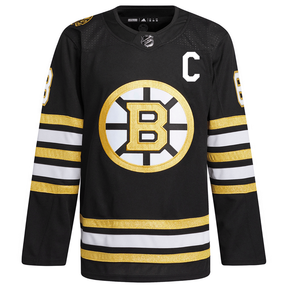 Alternative view of Brad Marchand 63 Boston Bruins 100th Anniversary Primegreen Home Men Hockey Jersey - Black - JS971 