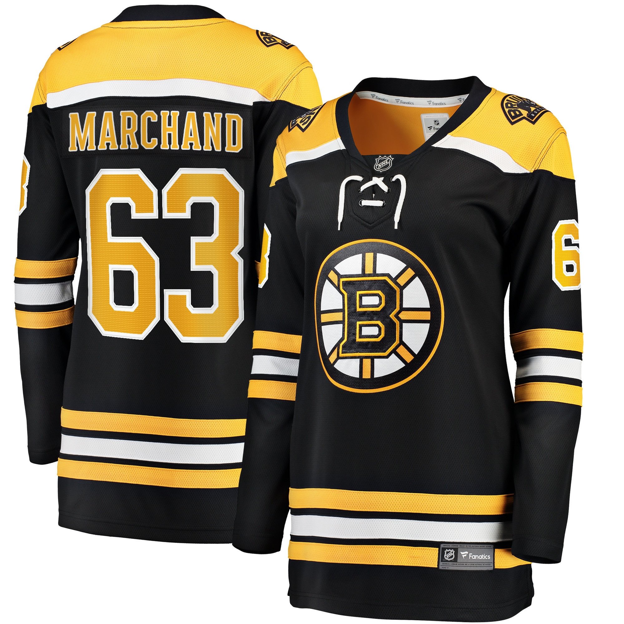 Brad Marchand 63 Boston Bruins Home Breakaway Hockey Jersey - Women, Black - JS198 