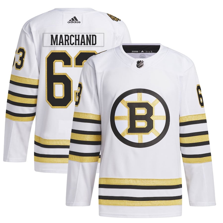 Brad Marchand 63 Boston Bruins Primegreen Men Hockey Jersey - White - JS987 