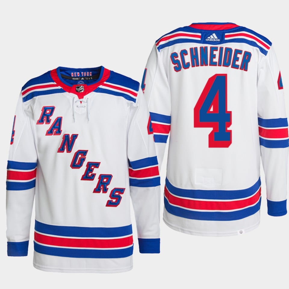 Braden Schneider 4 New York Rangers Away Breakaway Men Hockey Jersey - White - JS973 
