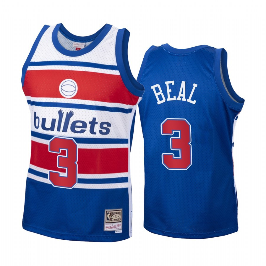 Bradley Beal 3 Washington Wizards Blue Hardwood Classics Basketball Jersey - JS730 