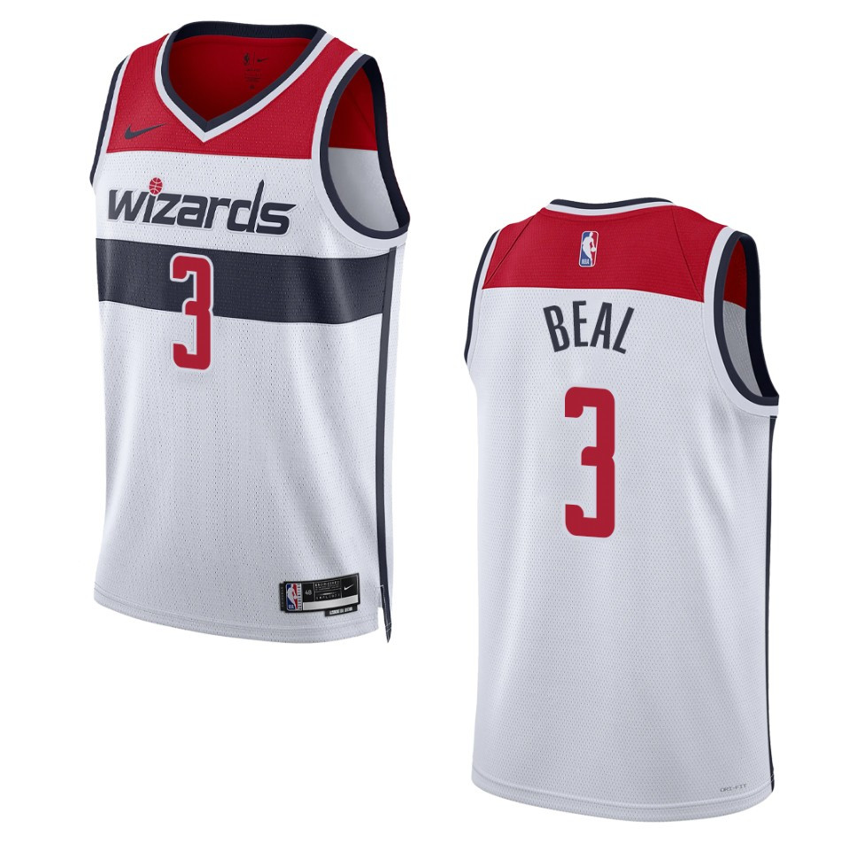 Bradley Beal Association Edition Washington Wizards 2022-23 White Swingman Basketball Jersey