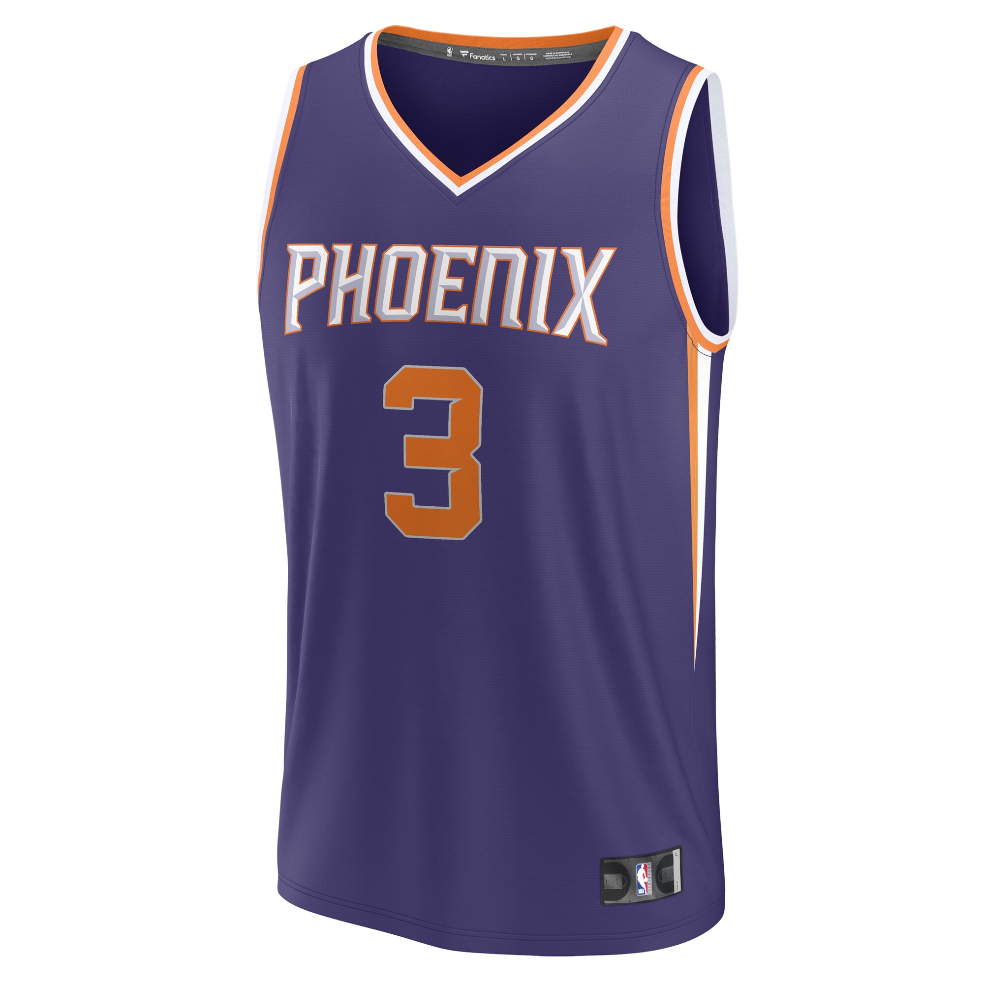Alternative view of Bradley Beal Phoenix Suns Fanatics Fast Break Player Basketball Jersey - Icon Edition - Purple