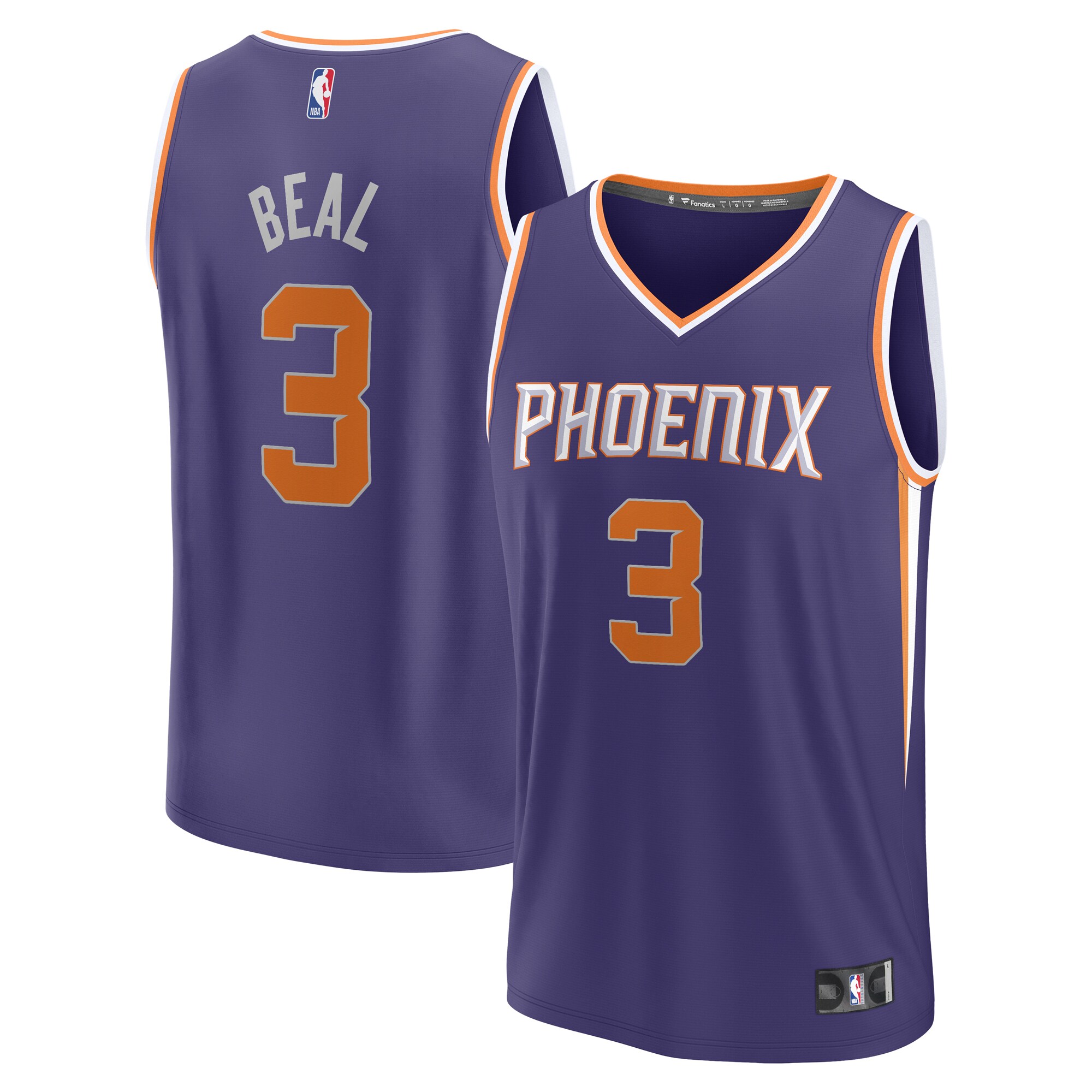Bradley Beal Phoenix Suns Fanatics Fast Break Player Basketball Jersey - Icon Edition - Purple