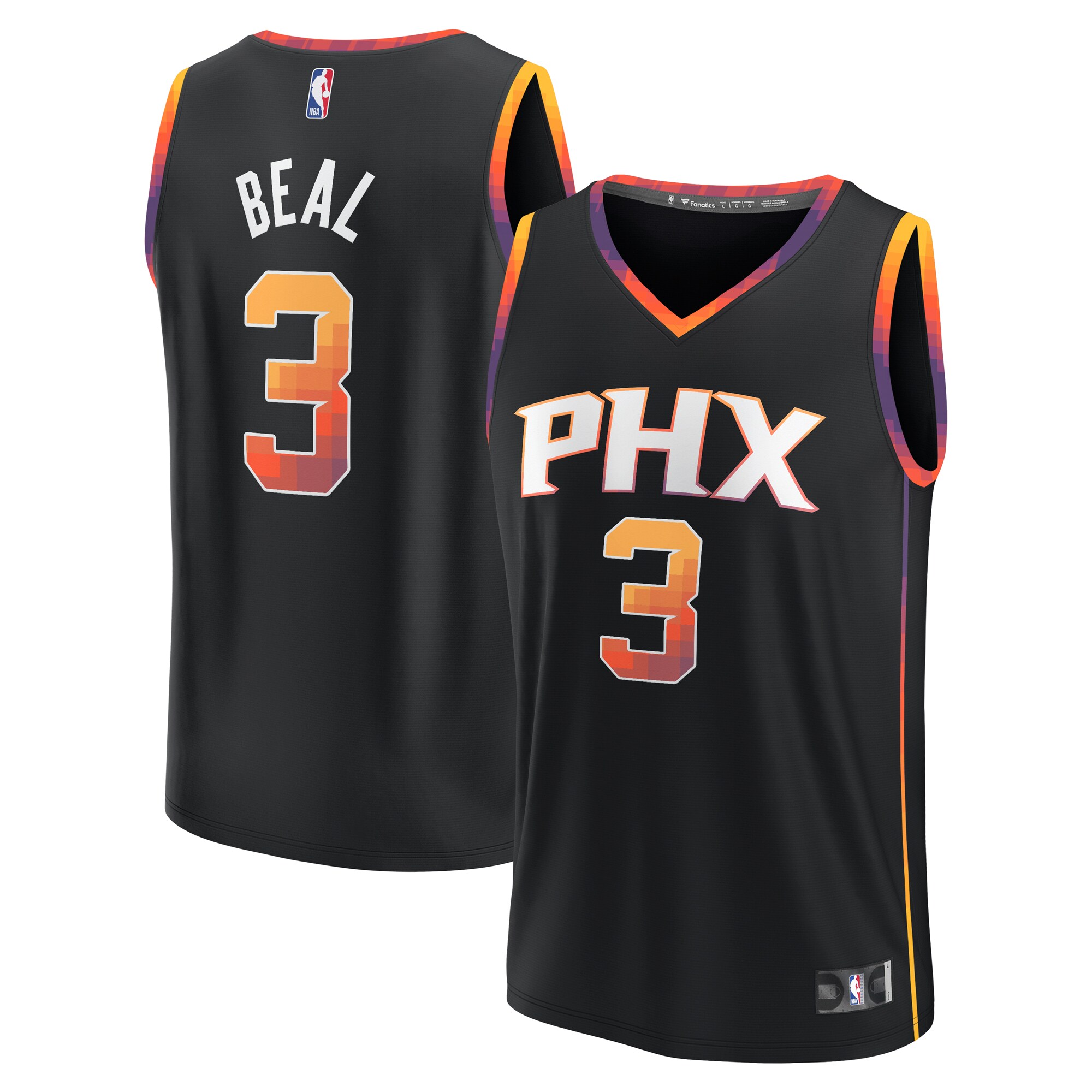 Bradley Beal Phoenix Suns Fanatics Fast Break Player Basketball Jersey - Statement Edition - Black