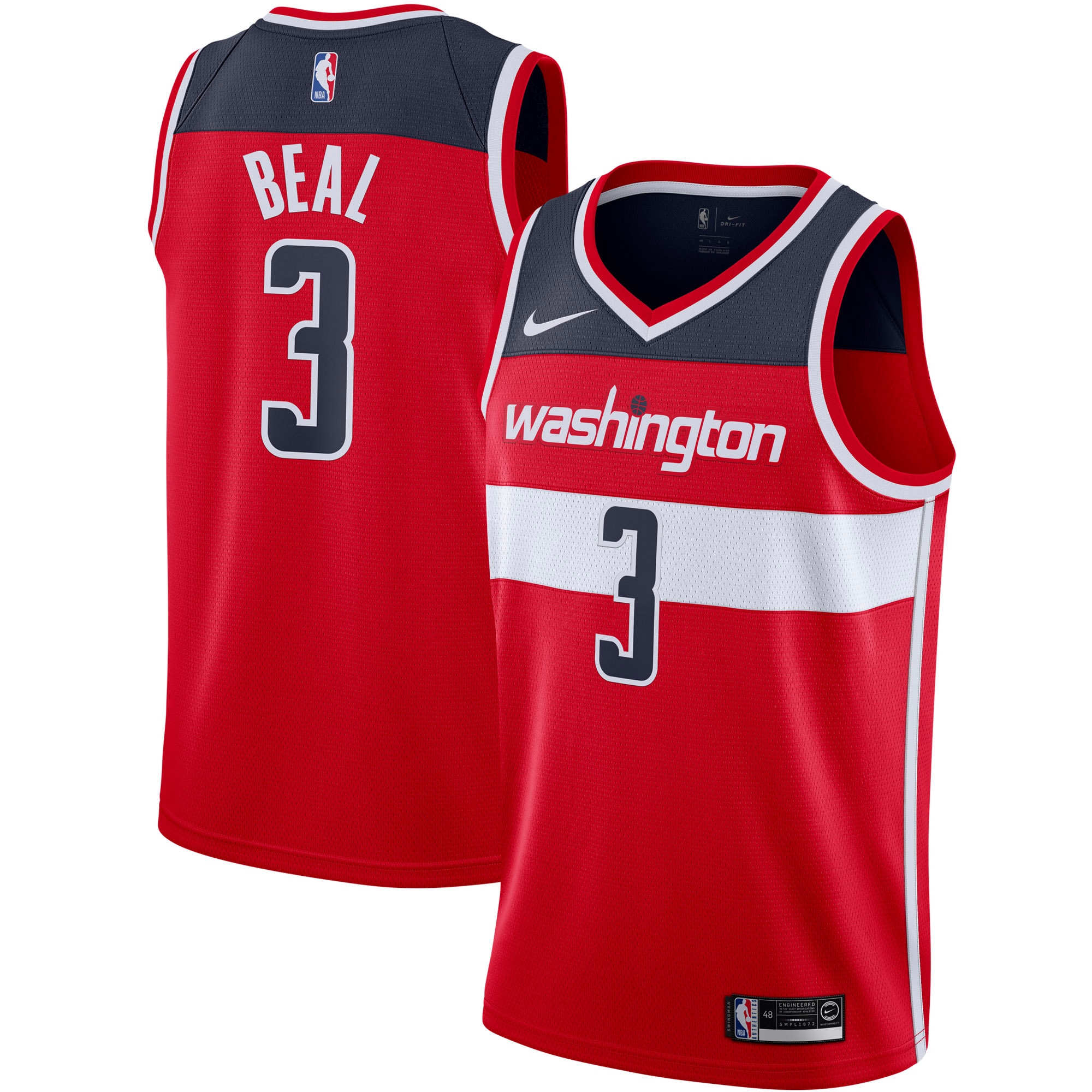 Bradley Beal Washington Wizards 2019/2020 Swingman Basketball Jersey – Icon Edition – Red