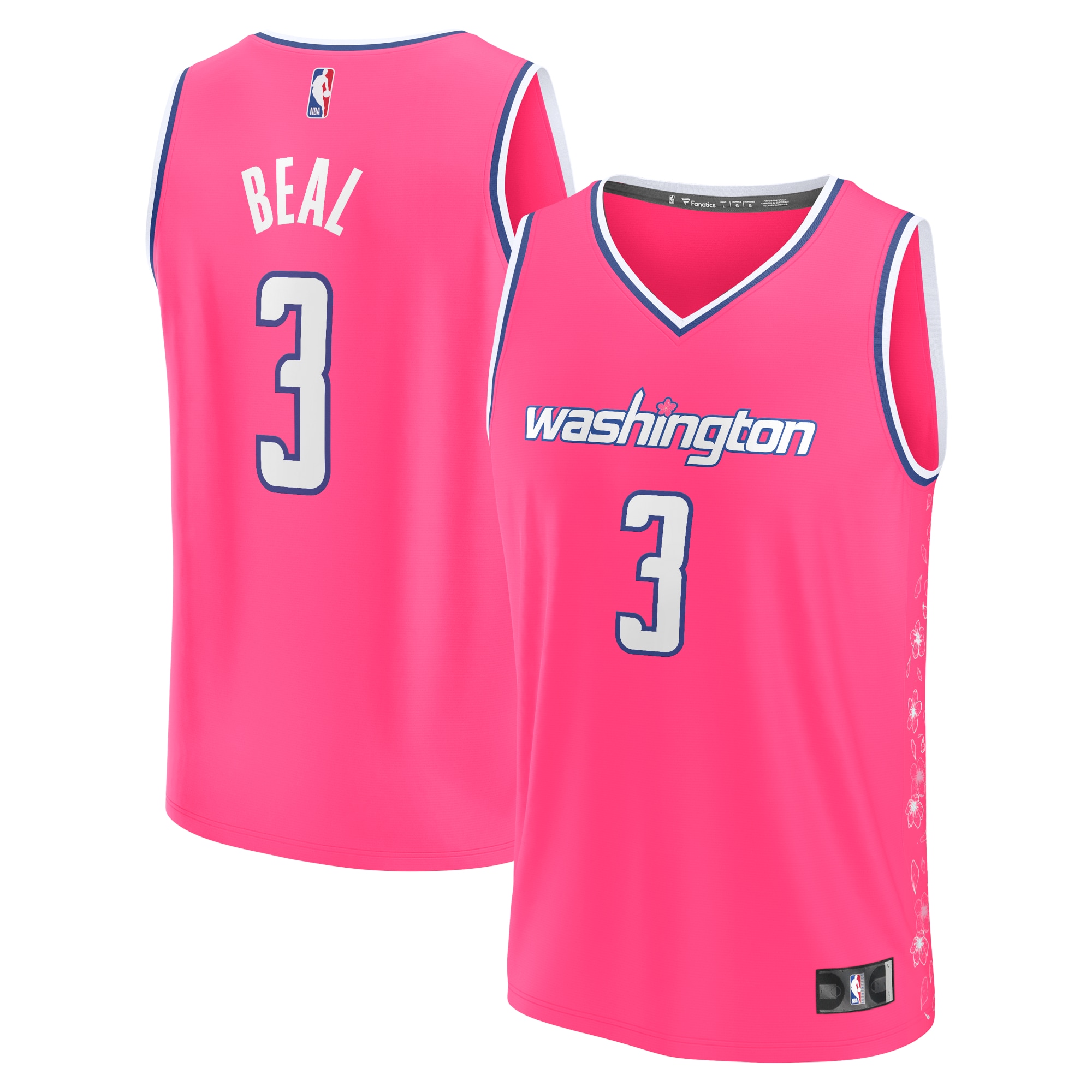 Bradley Beal Washington Wizards Fanatics Branded 2022/23 Fastbreak Basketball Jersey - City Edition - Pink