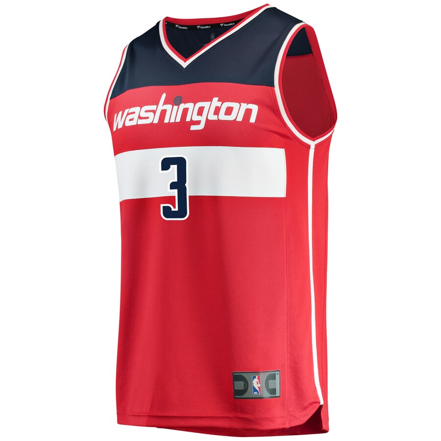 Alternative view of Bradley Beal Washington Wizards Fanatics Branded Fast Break Replica Basketball Jersey Red - Icon Edition