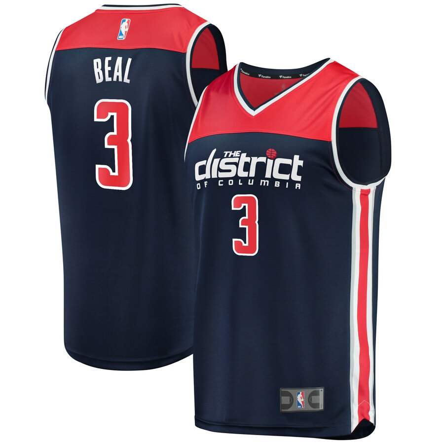 Bradley Beal Washington Wizards Fanatics Branded Fast Break Replica Basketball Jersey – Statement Edition – Navy