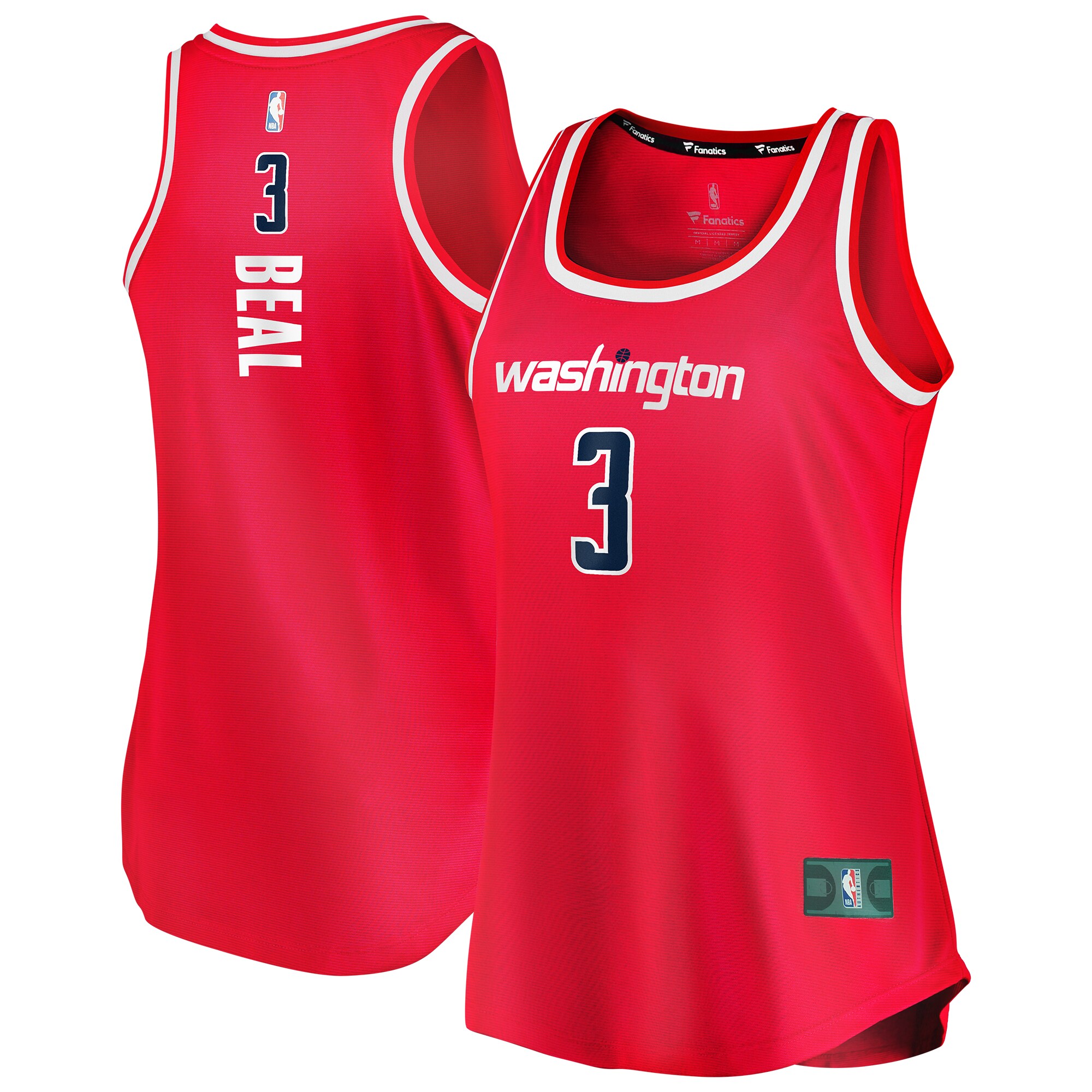 Alternative view of Bradley Beal Washington Wizards Fanatics Branded Women’s Fast Break Team Tank Basketball Jersey – Icon Edition – Red