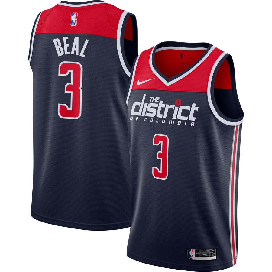 Bradley Beal Washington Wizards Finished Swingman Basketball Jersey Navy - Statement Edition