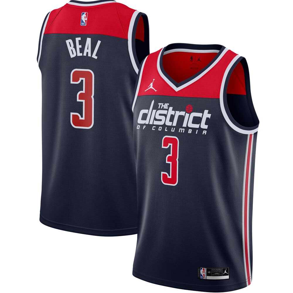Bradley Beal Washington Wizards Jordan Brand 2020/21 Swingman Basketball Jersey - Statement Edition - Navy