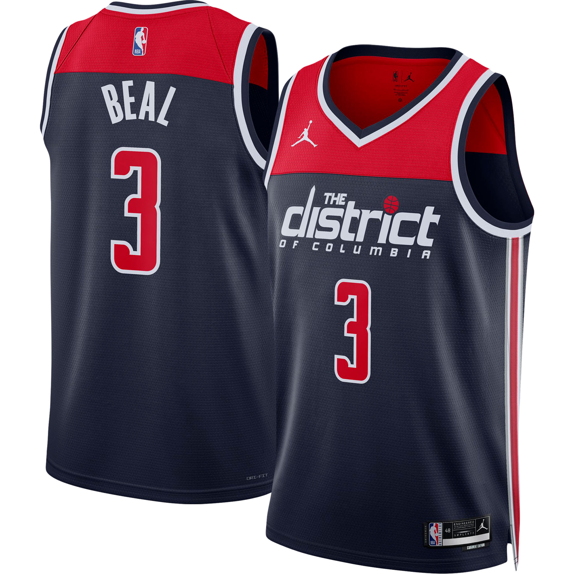 Bradley Beal Washington Wizards Jordan Brand Unisex Swingman Jersey – Statement Edition – Navy