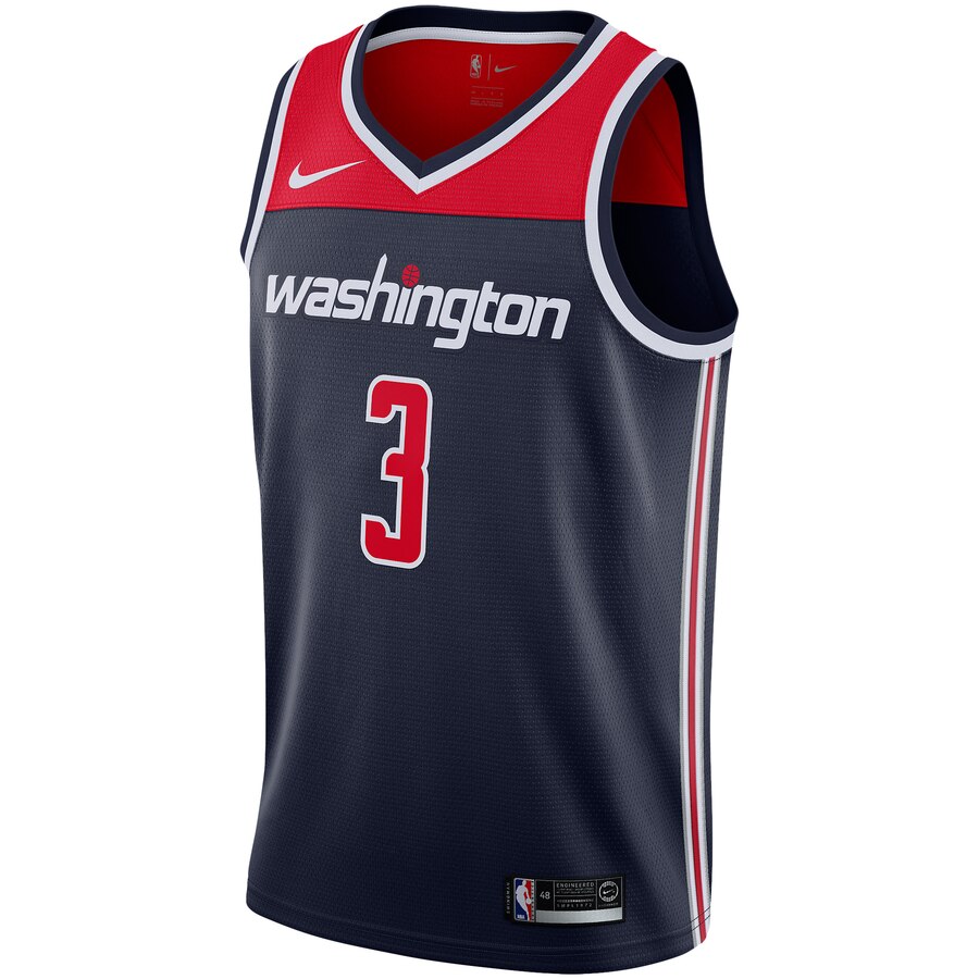 Alternative view of Bradley Beal Washington Wizards Replica Swingman Jersey - Statement Edition - Navy