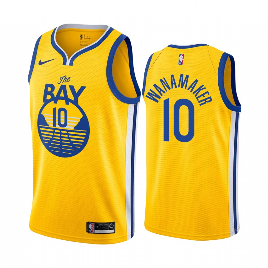 Bradley Wanamaker Golden State Warriors 2020-21 Gold Statement Basketball Jersey 2020 Trade