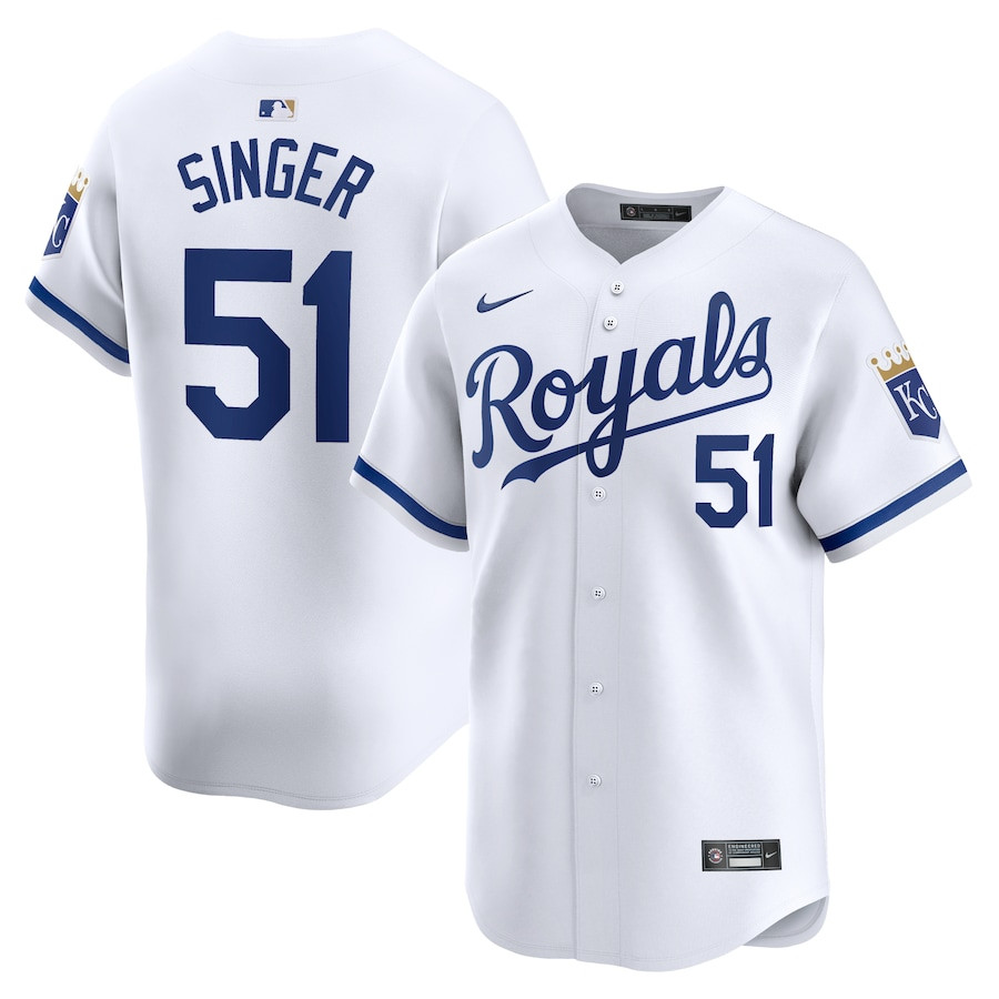 Brady Singer 51 Kansas City Royals Home Limited Player Men Baseball Jersey - White 