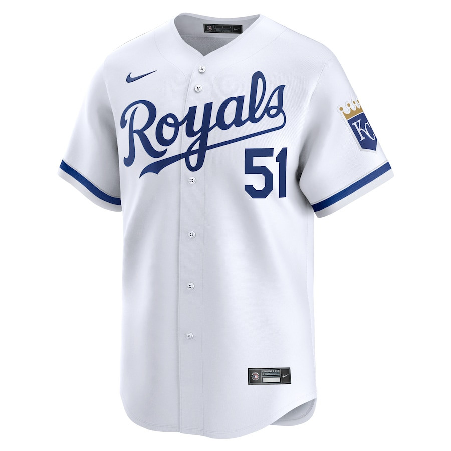Alternative view of Brady Singer 51 Kansas City Royals Home Limited Player Men Baseball Jersey - White 