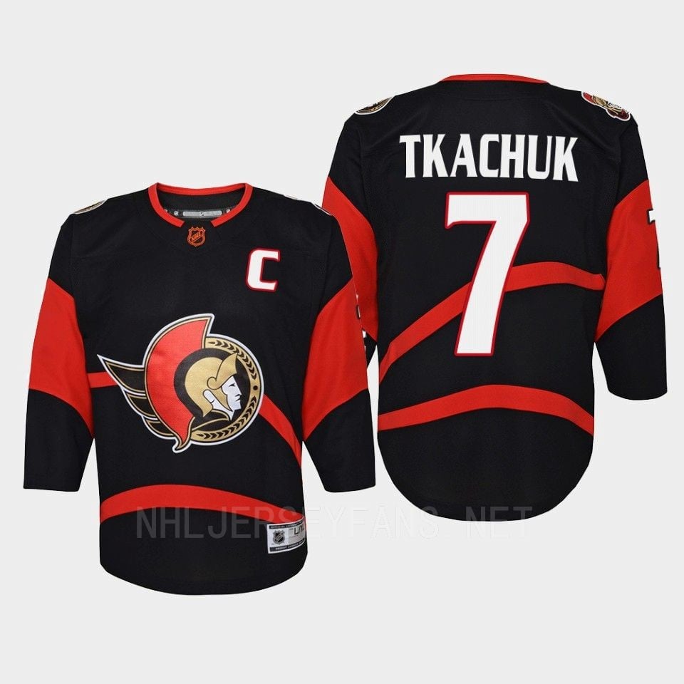Brady Tkachuk 7 Ottawa Senators 2022 Special Edition 2.0 Retro Youth Jersey Black - JS602 