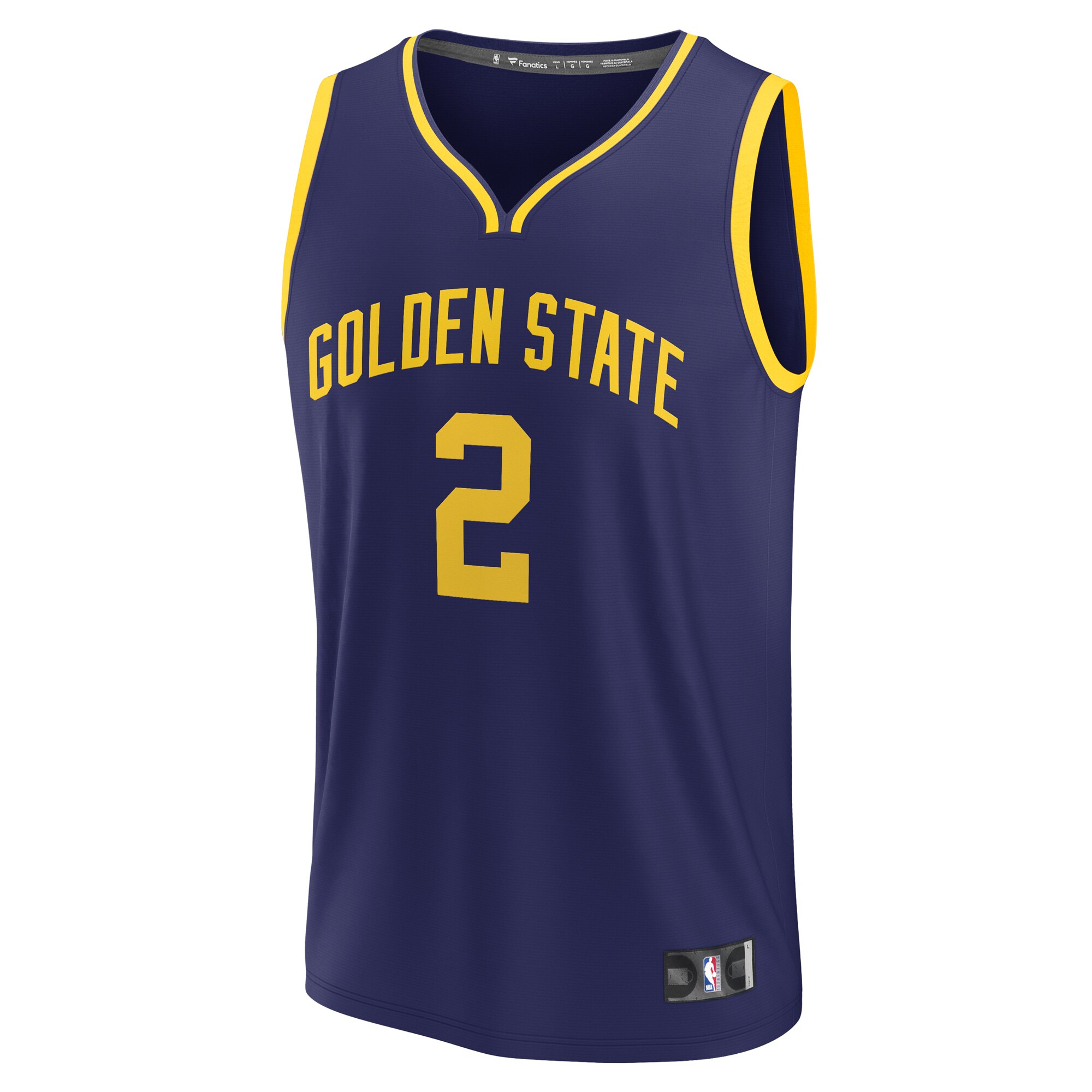 Alternative view of Brandin Podziemski Golden State Warriors Fanatics Fast Break Replica Basketball Jersey - Statement Edition - Navy
