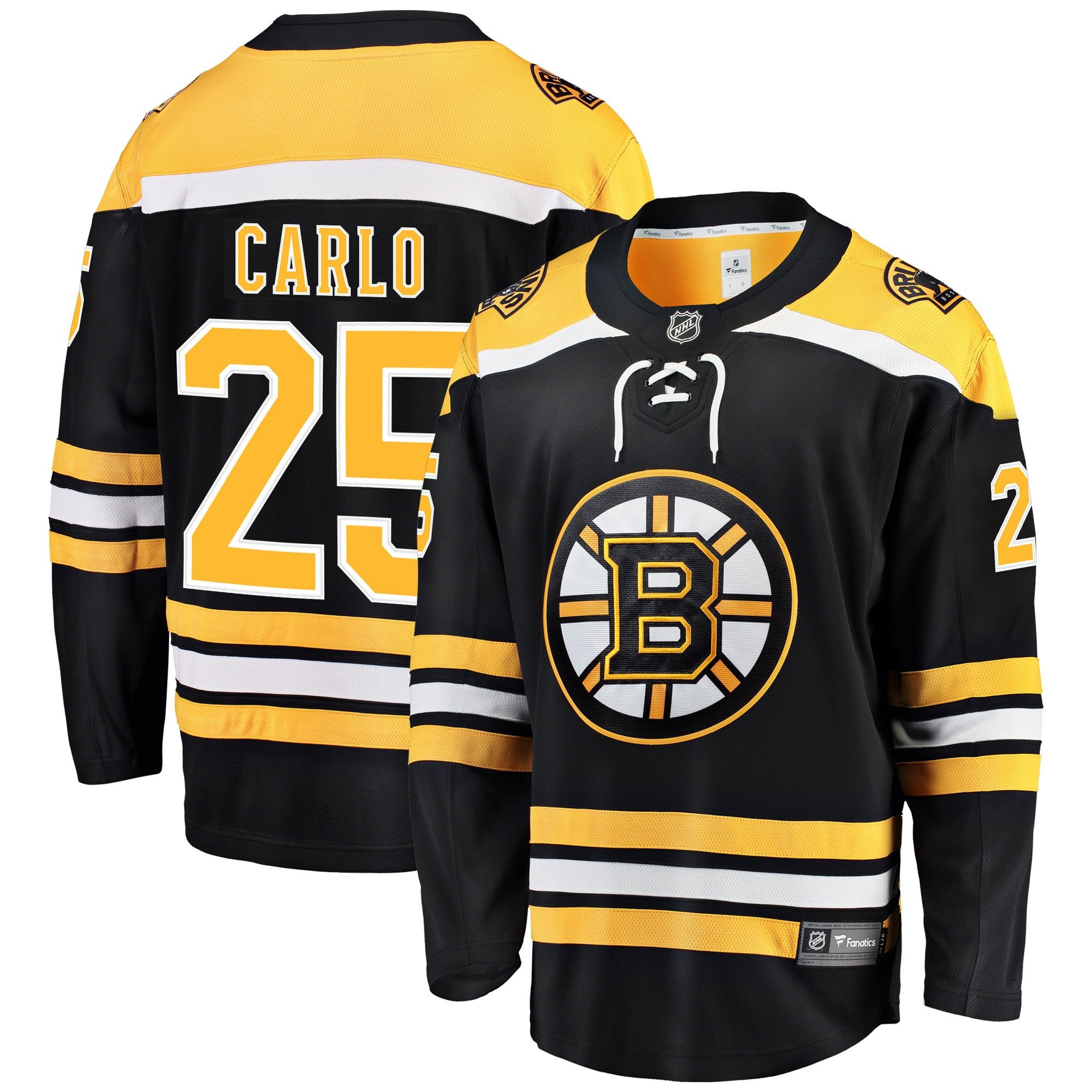 Brandon Carlo 25 Boston Bruins Breakaway Home Hockey Jersey - Men, Black - JS612 