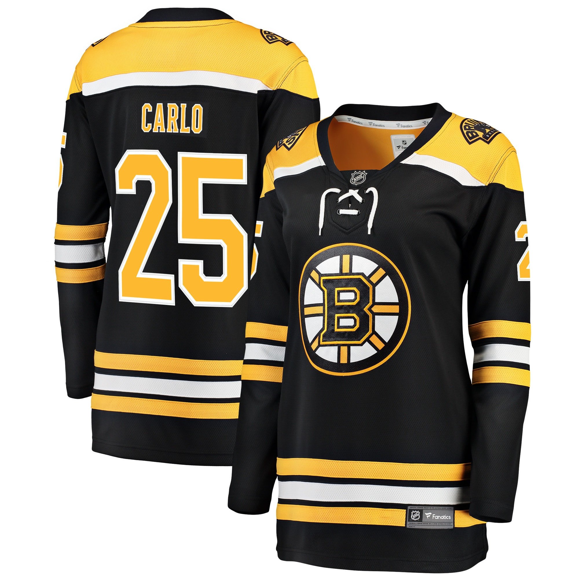 Brandon Carlo 25 Boston Bruins Home Breakaway Hockey Jersey - Women, Black - JS643 