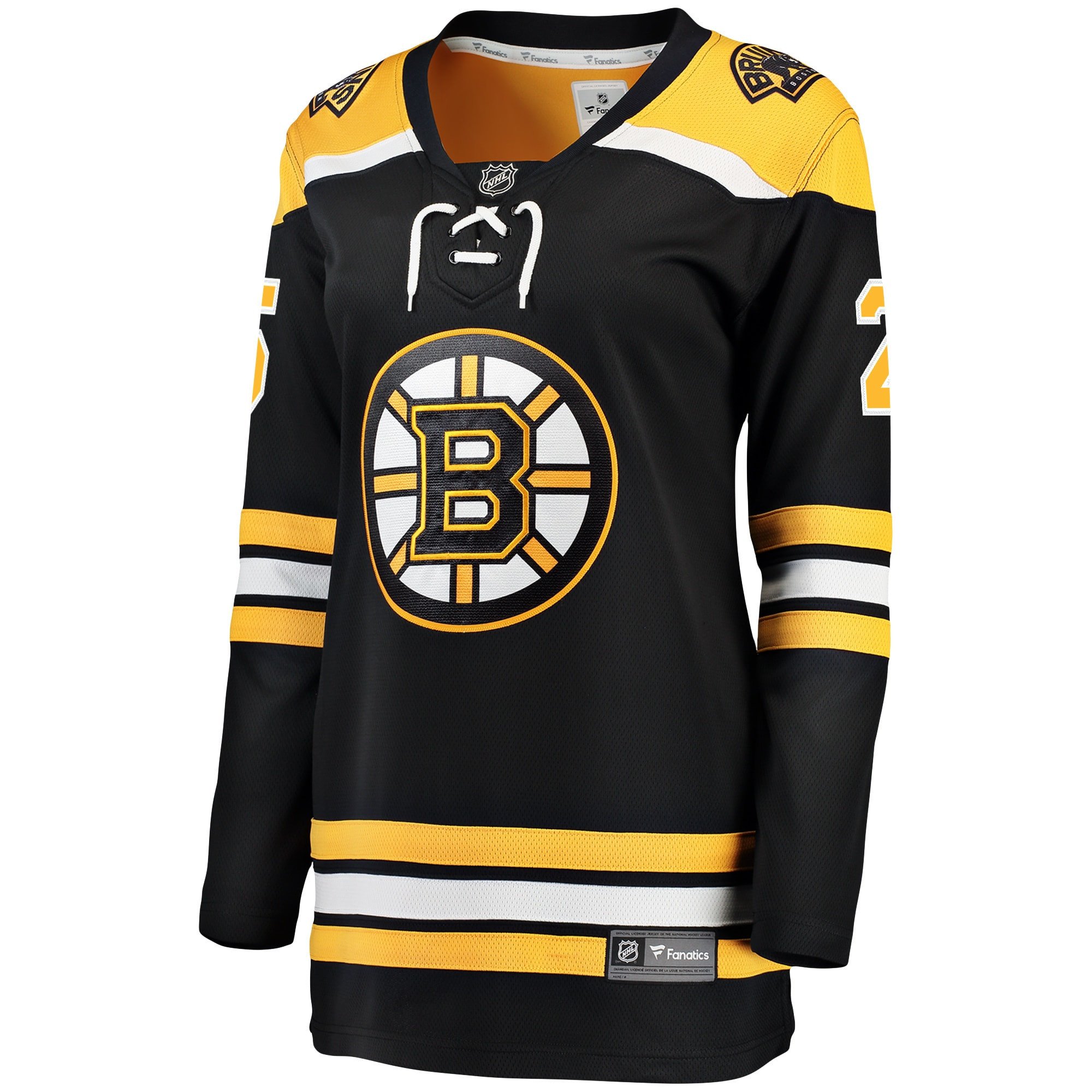 Alternative view of Brandon Carlo 25 Boston Bruins Home Breakaway Hockey Jersey - Women, Black - JS643 