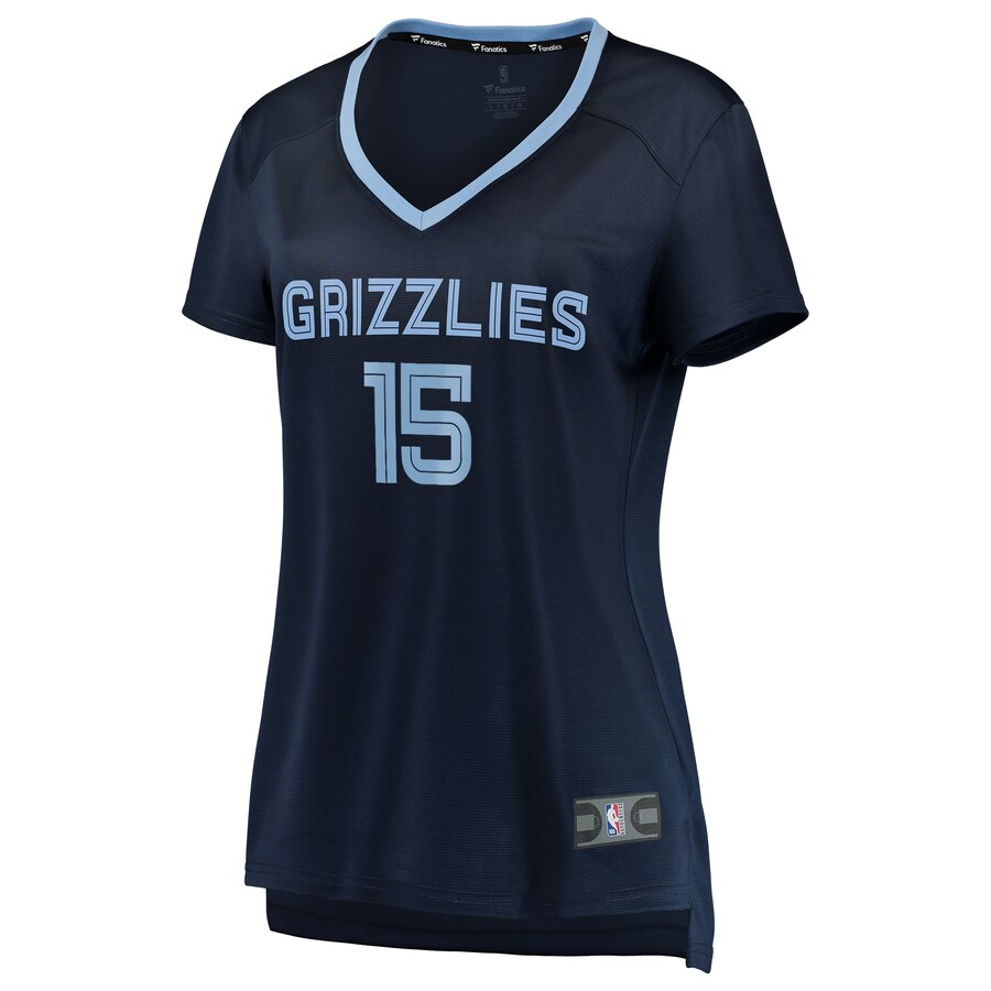 Alternative view of Brandon Clarke Memphis Grizzlies Fanatics Branded Women's Fast Break Replica Basketball Jersey Navy - Icon Edition