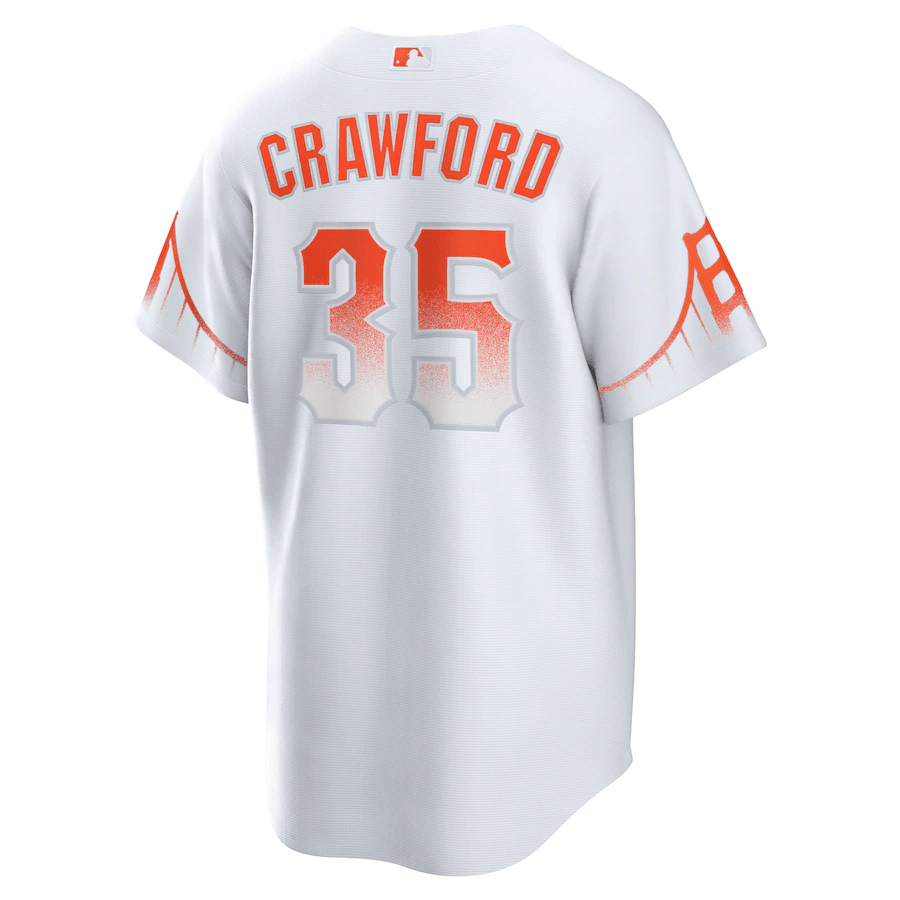 Alternative view of Brandon Crawford 35 San Francisco Giants City Connect Men Baseball Jersey - White 