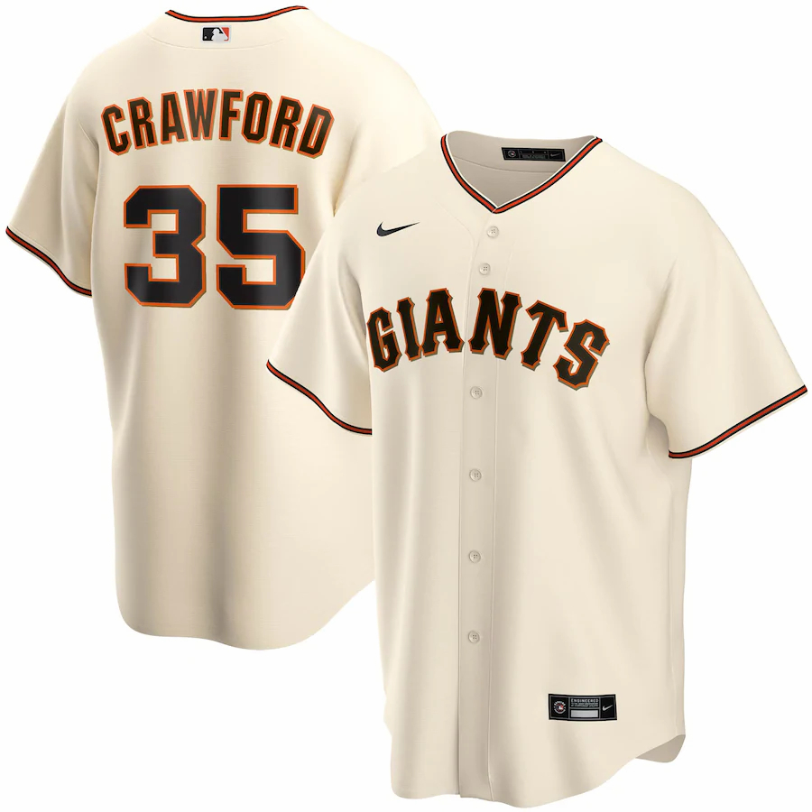 Brandon Crawford San Francisco Giants Home 2020 Replica Player Baseball Jersey ÃƒÂ¢Ã¢â€šÂ¬Ã¢â‚¬Å“ Cream