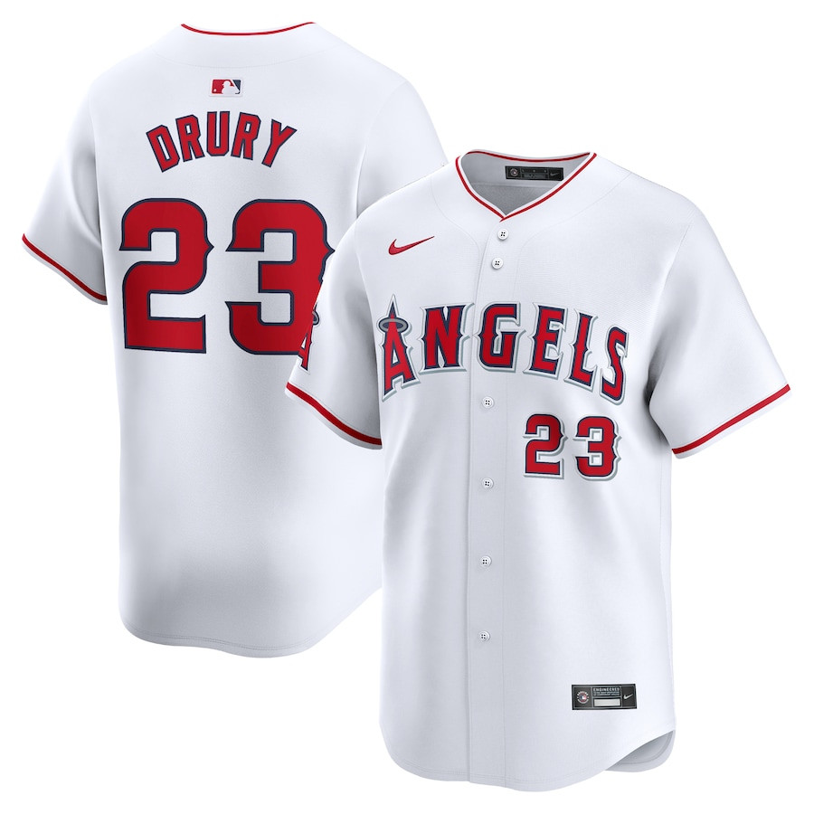Brandon Drury 23 Los Angeles Angels Home Limited Men Baseball Jersey - White 