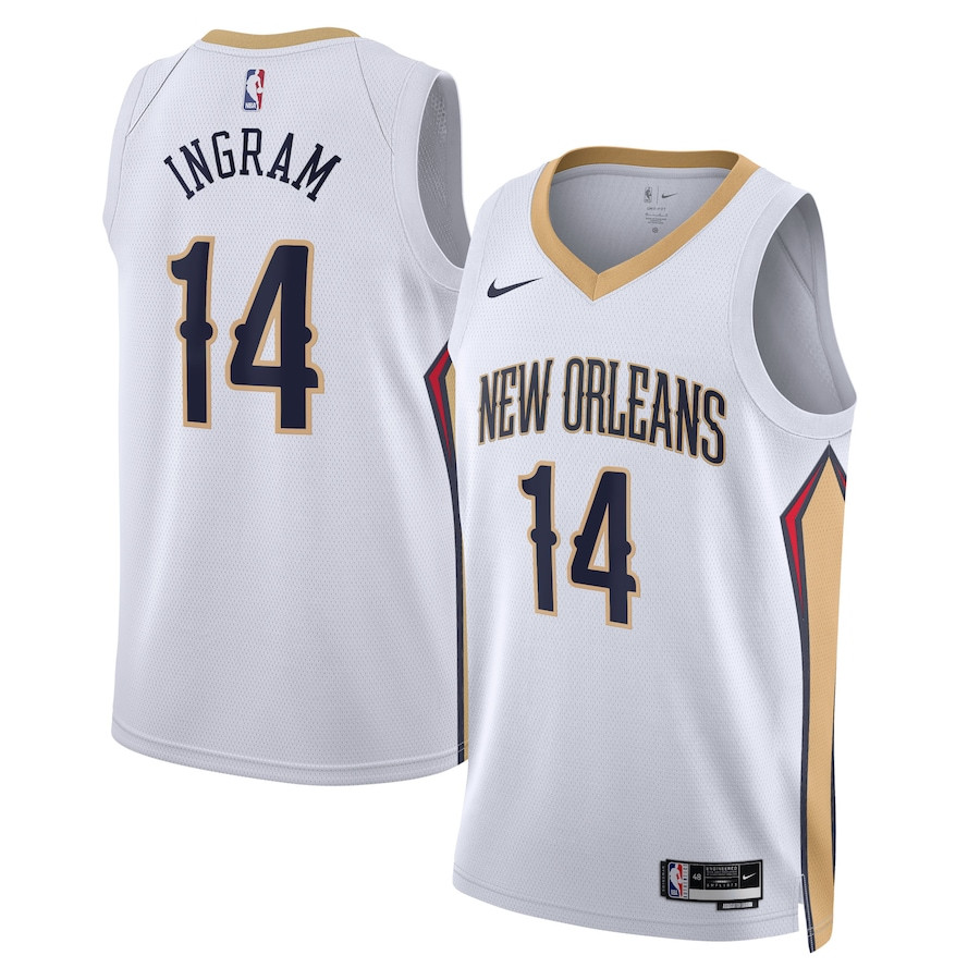 Brandon Ingram 14 New Orleans Pelicans Unisex Swingman Basketball Jersey - Association Edition - White - JS884 