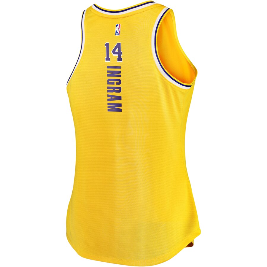 Alternative view of Brandon Ingram Los Angeles Lakers Fanatics Branded Women's Fast Break Tank Basketball Jersey - Icon Edition - Gold