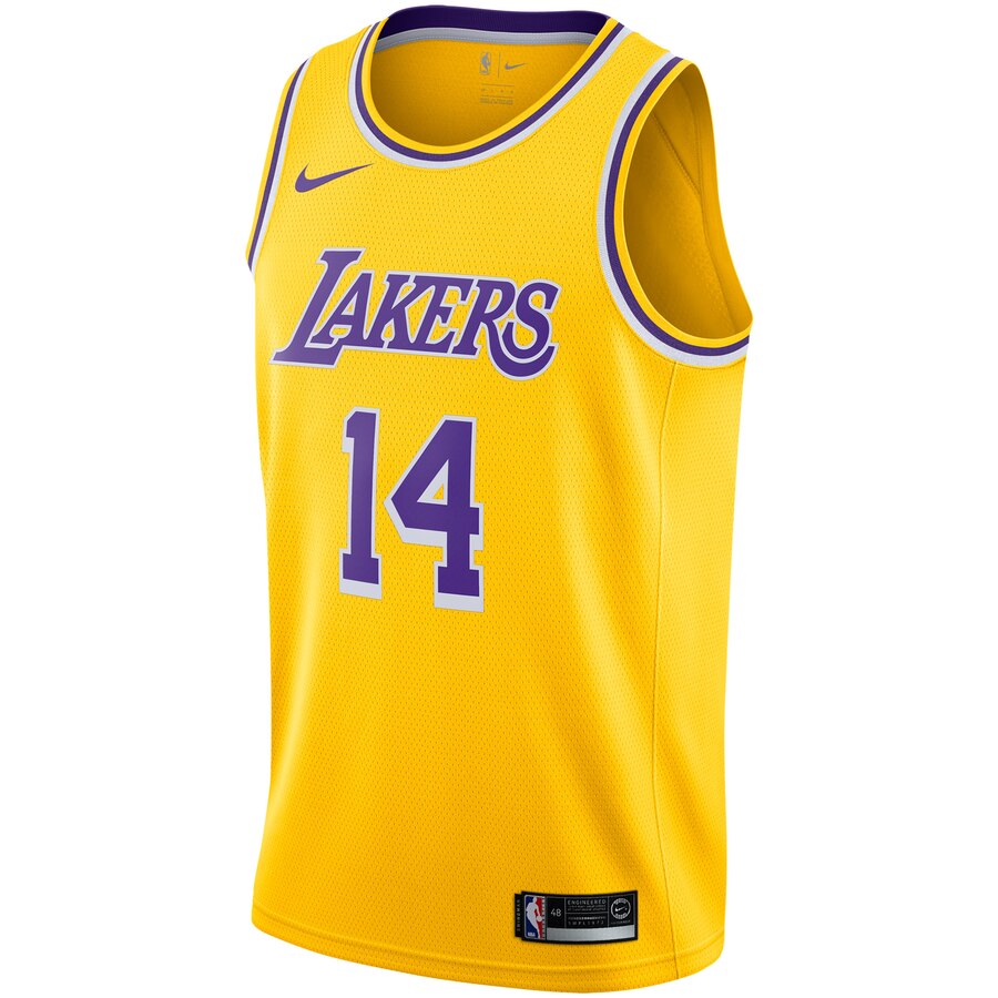Alternative view of Brandon Ingram Los Angeles Lakers Replica Swingman Basketball Jersey - Icon Edition - Gold