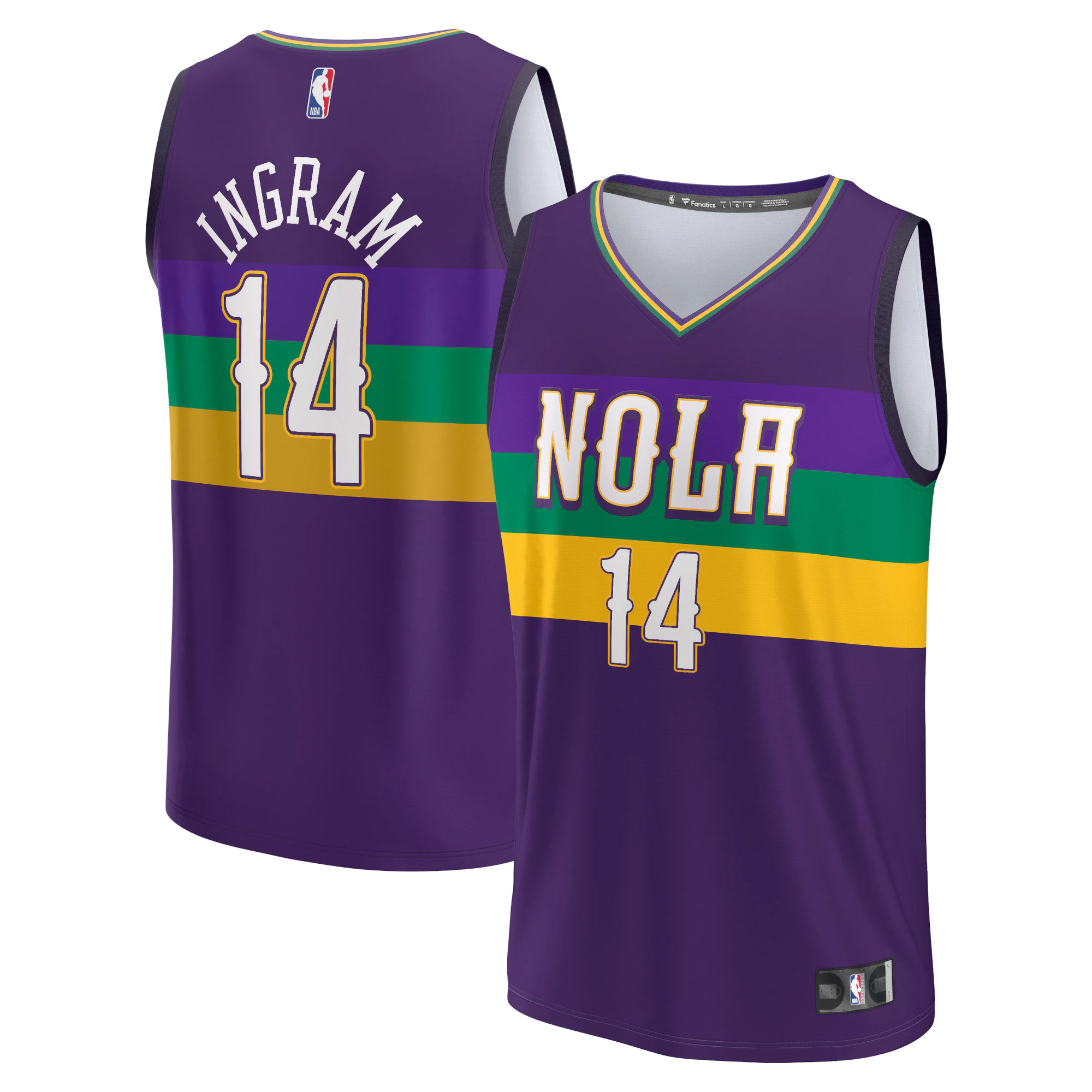 Brandon Ingram New Orleans Pelicans Fanatics Branded Youth 2022/23 Fastbreak Basketball Jersey - City Edition - Purple