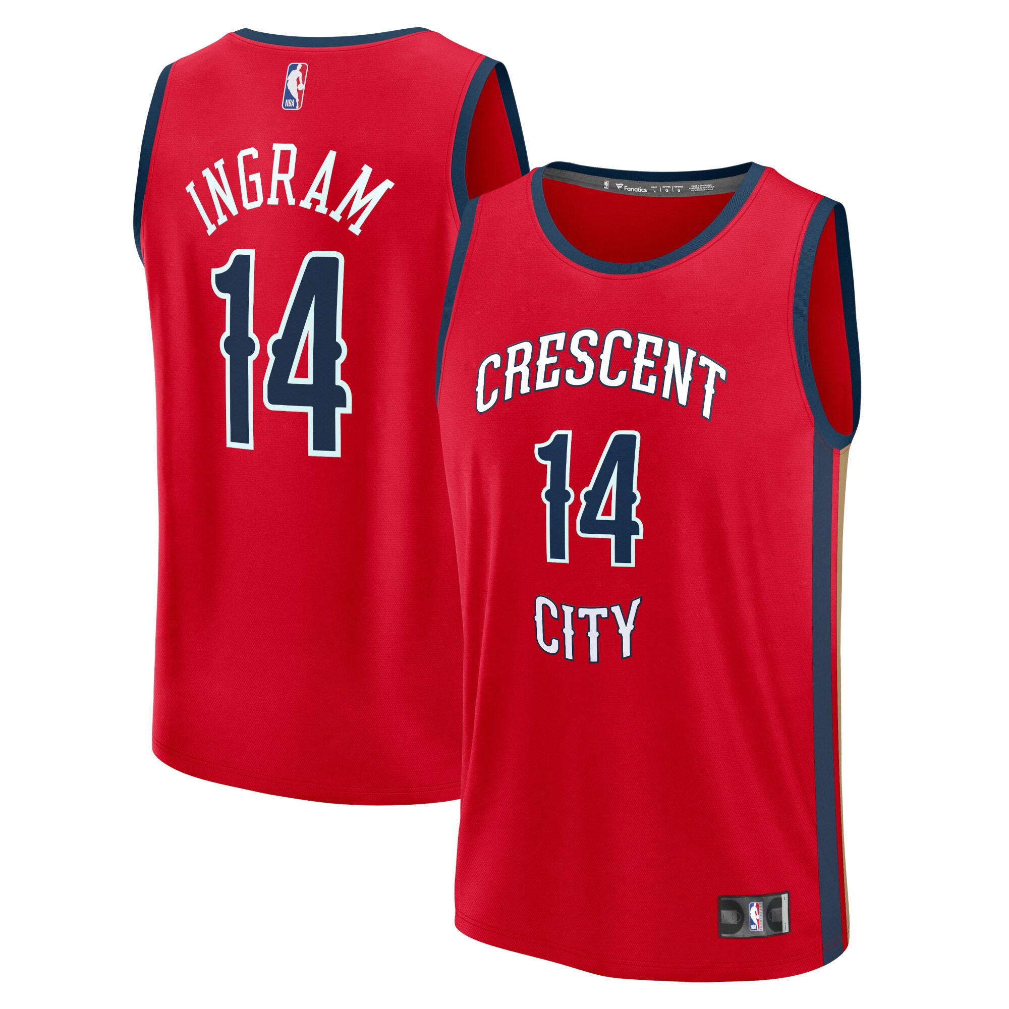 Brandon Ingram New Orleans Pelicans Fanatics Fast Break Replica Basketball Jersey - Statement Edition - Red