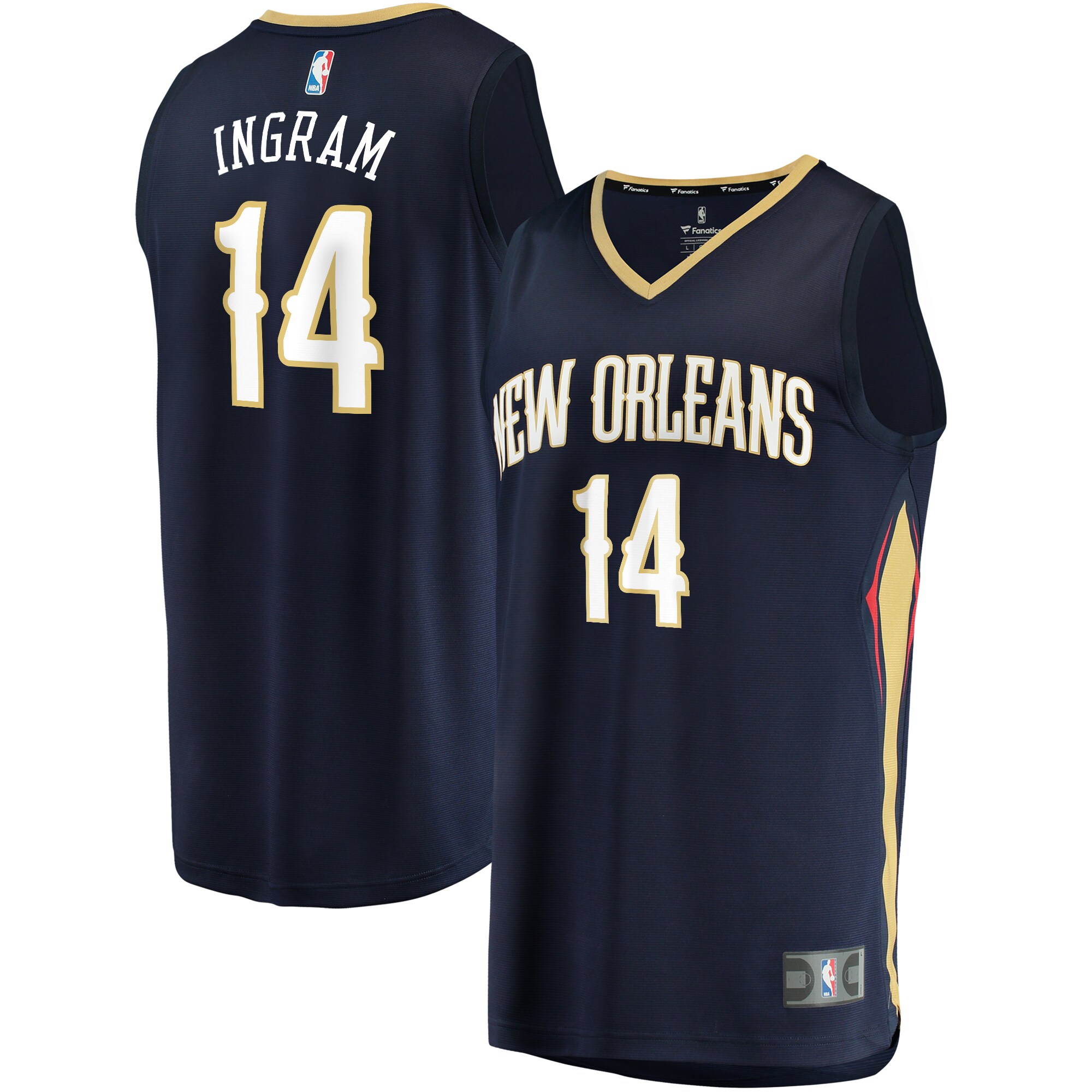 Brandon Ingram New Orleans Pelicans Fanatics Youth Fast Break Replica Basketball Jersey Navy - Icon Edition