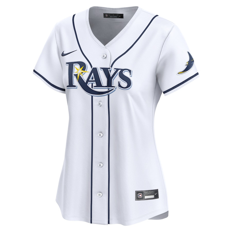 Alternative view of Brandon Lowe 8 Tampa Bay Rays Women Home Limited Player Baseball Jersey - White - JS620 