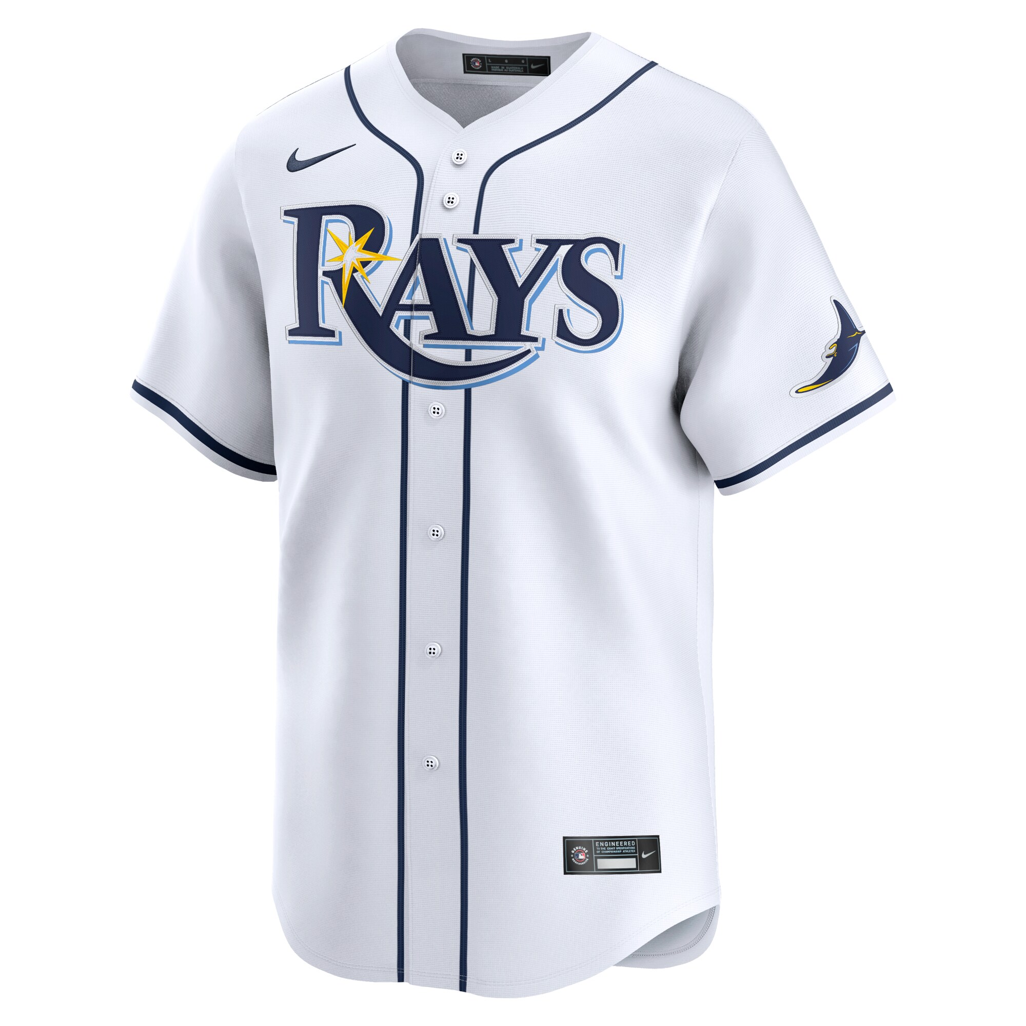 Alternative view of Brandon Lowe Tampa Bay Rays Home Limited Player Baseball Jersey - White