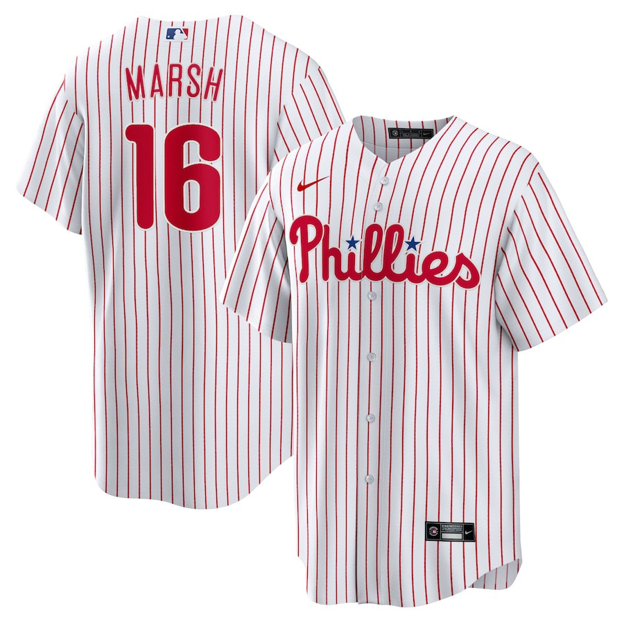 Brandon Marsh 16 Philadelphia Phillies Men Baseball Jersey - White 