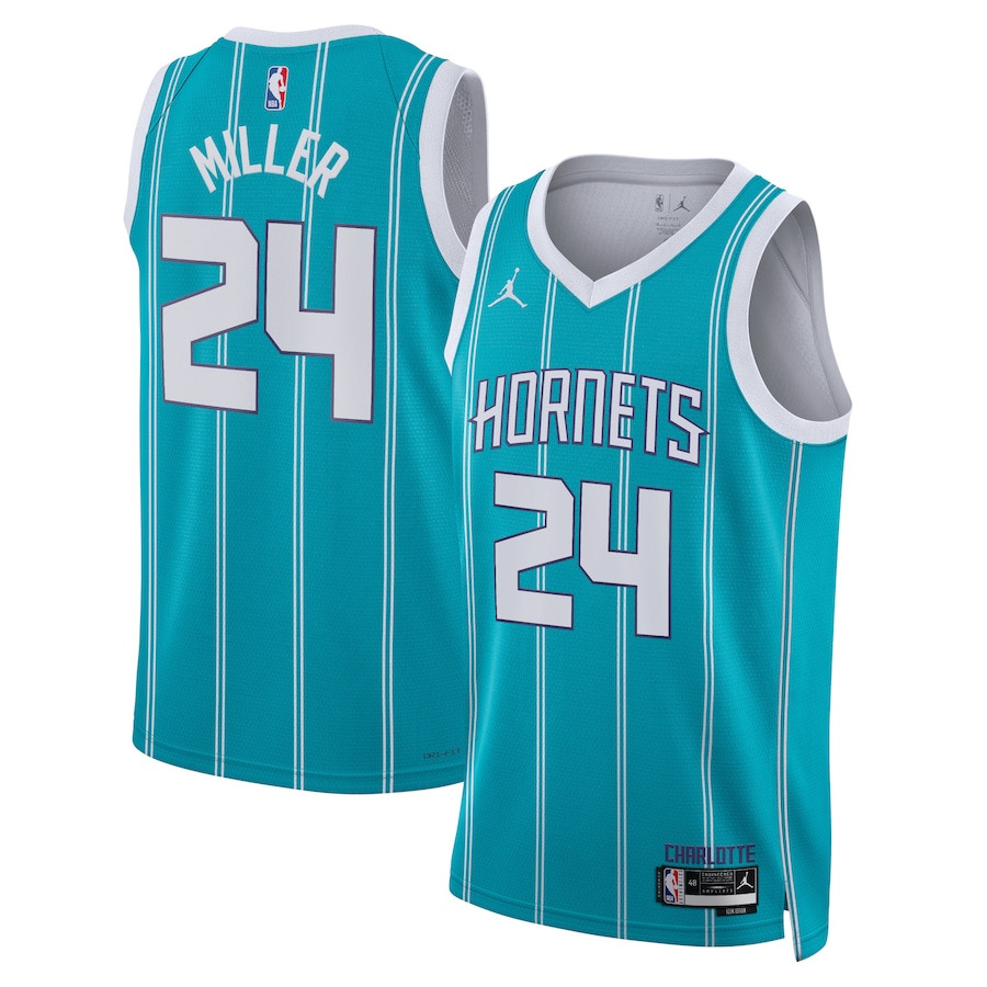 Brandon Miller 24 Charlotte Hornets Unisex Swingman Basketball Jersey - Icon Edition - Teal - JS766 