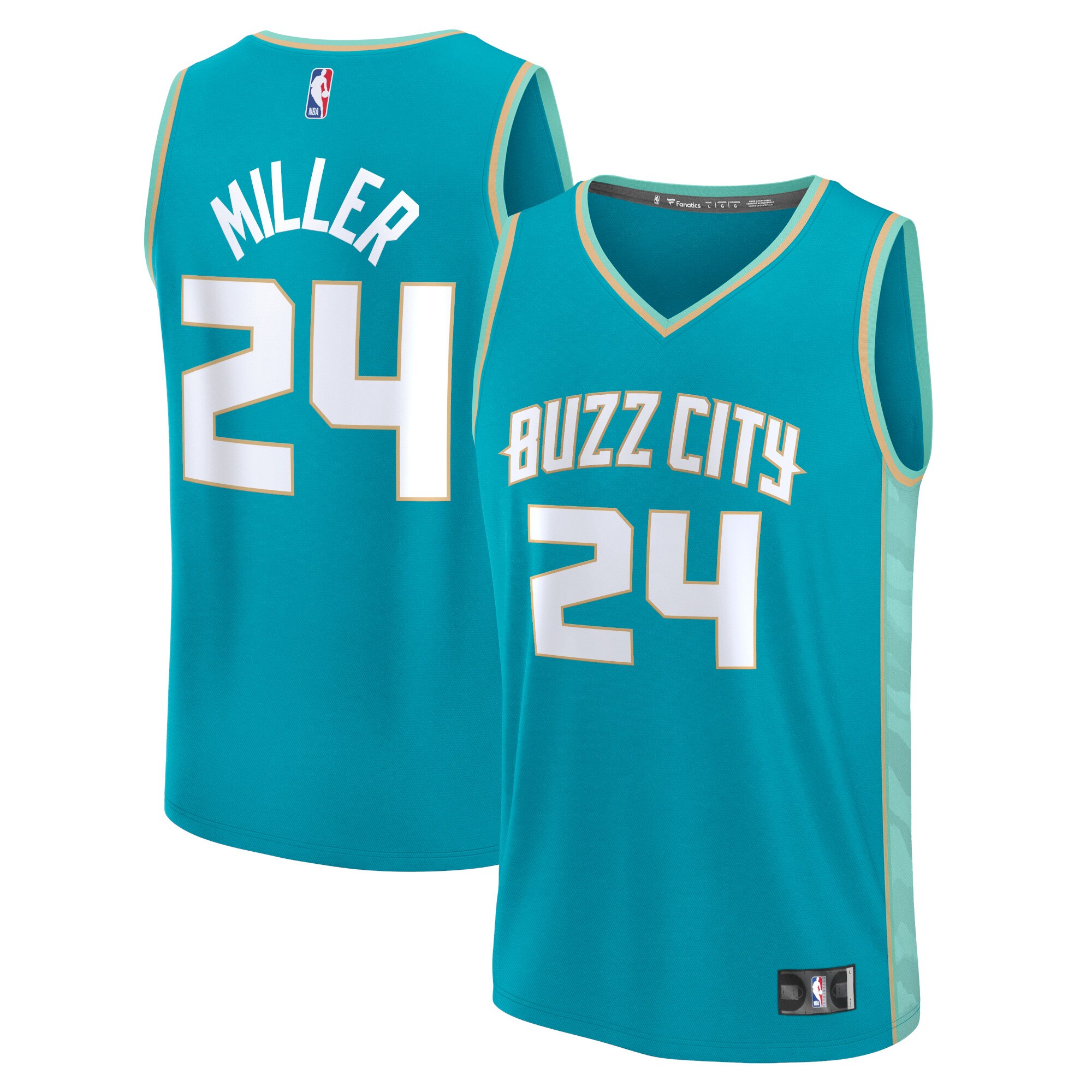 Brandon Miller Charlotte Hornets Fanatics Fast Break Basketball Jersey - Teal - City Edition