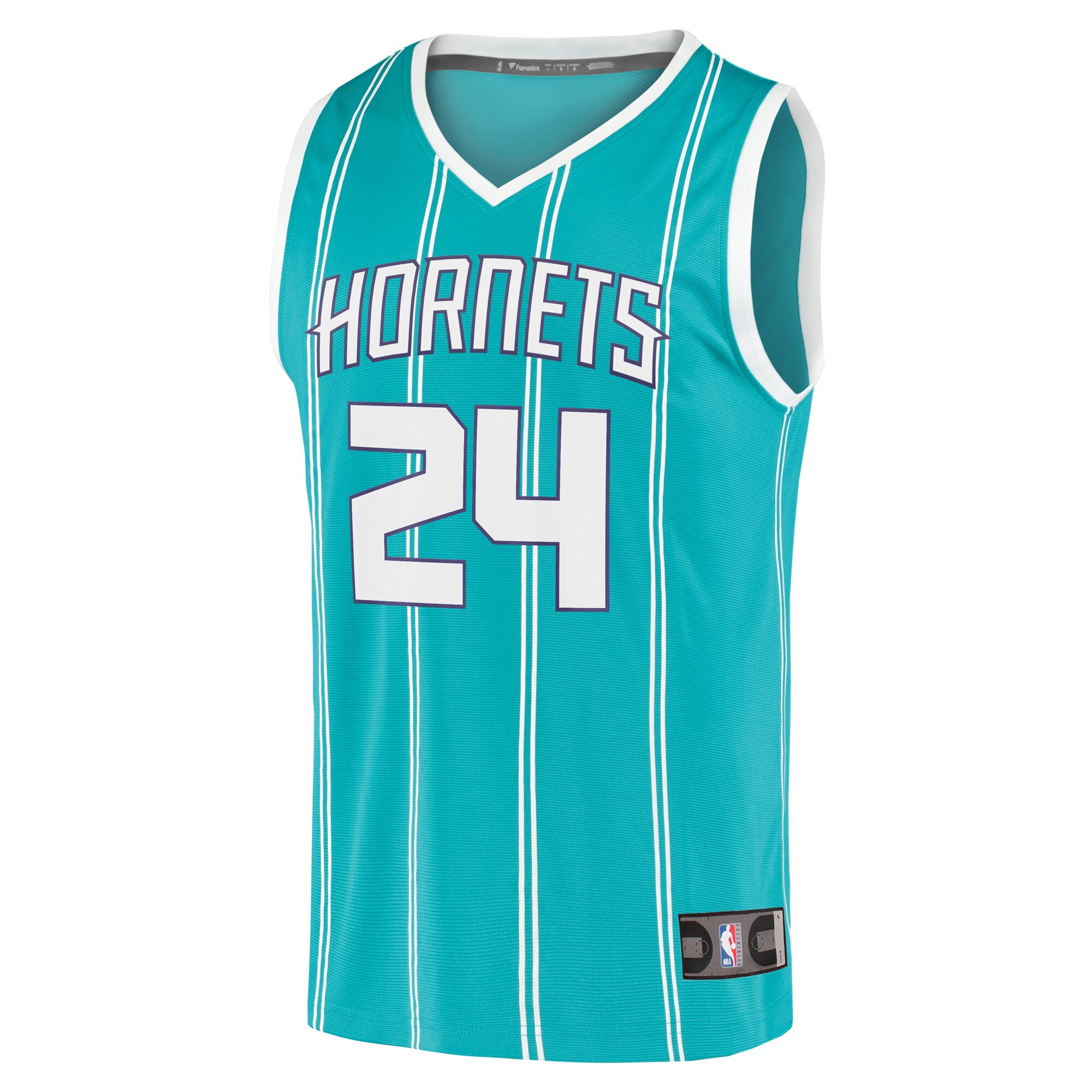 Alternative view of Brandon Miller Charlotte Hornets Fanatics Fast Break Replica Basketball Jersey - Icon Edition - Teal