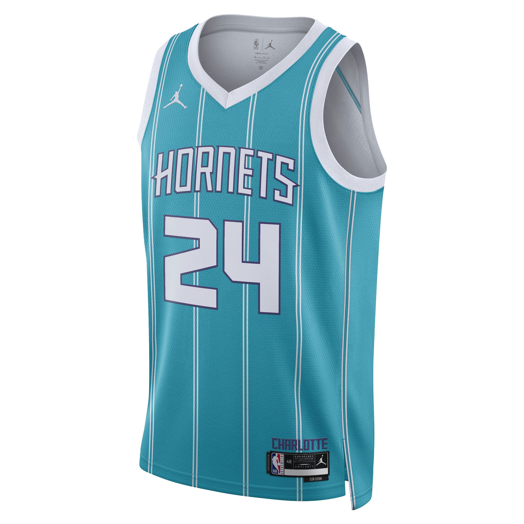 Alternative view of Brandon Miller Charlotte Hornets Unisex Nba Draft Swingman Basketball Jersey - Icon Edition - Teal