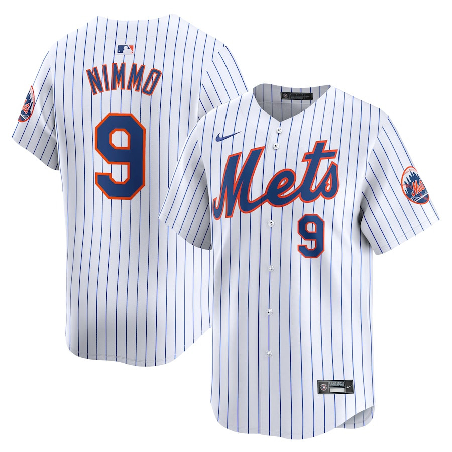 Brandon Nimmo 9 New York Mets Home Limited Player Men Baseball Jersey - White 