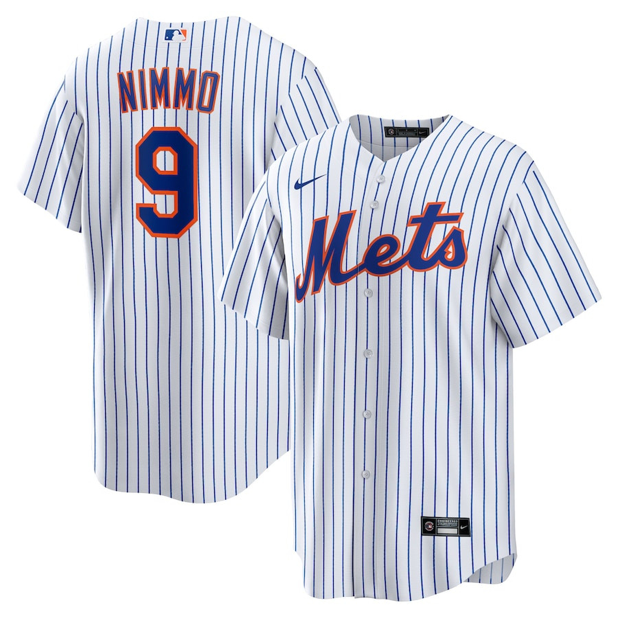 Brandon Nimmo 9 New York Mets Home Men Baseball Jersey - White 